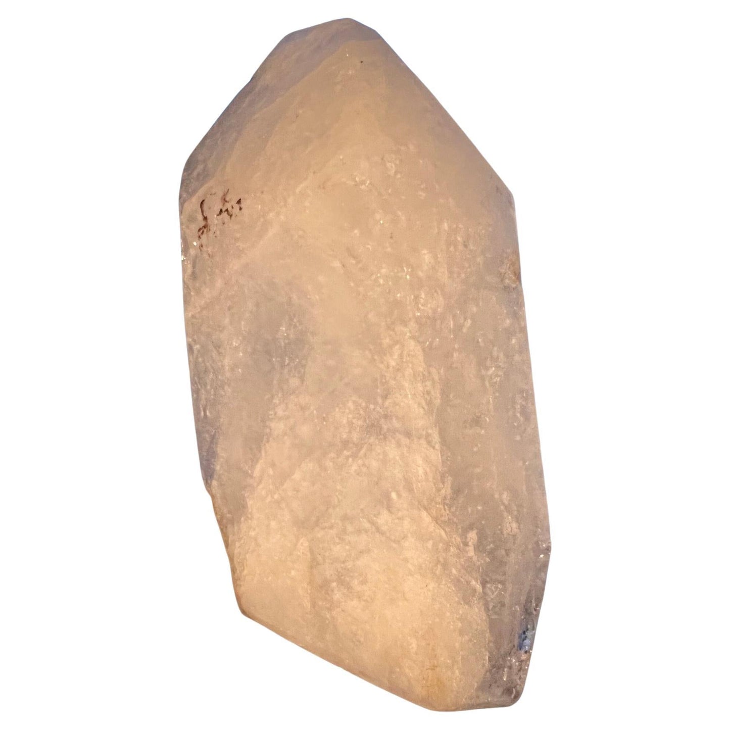 Frisman Vintage Massive Natural White Rock Crystal Obelisk Healing