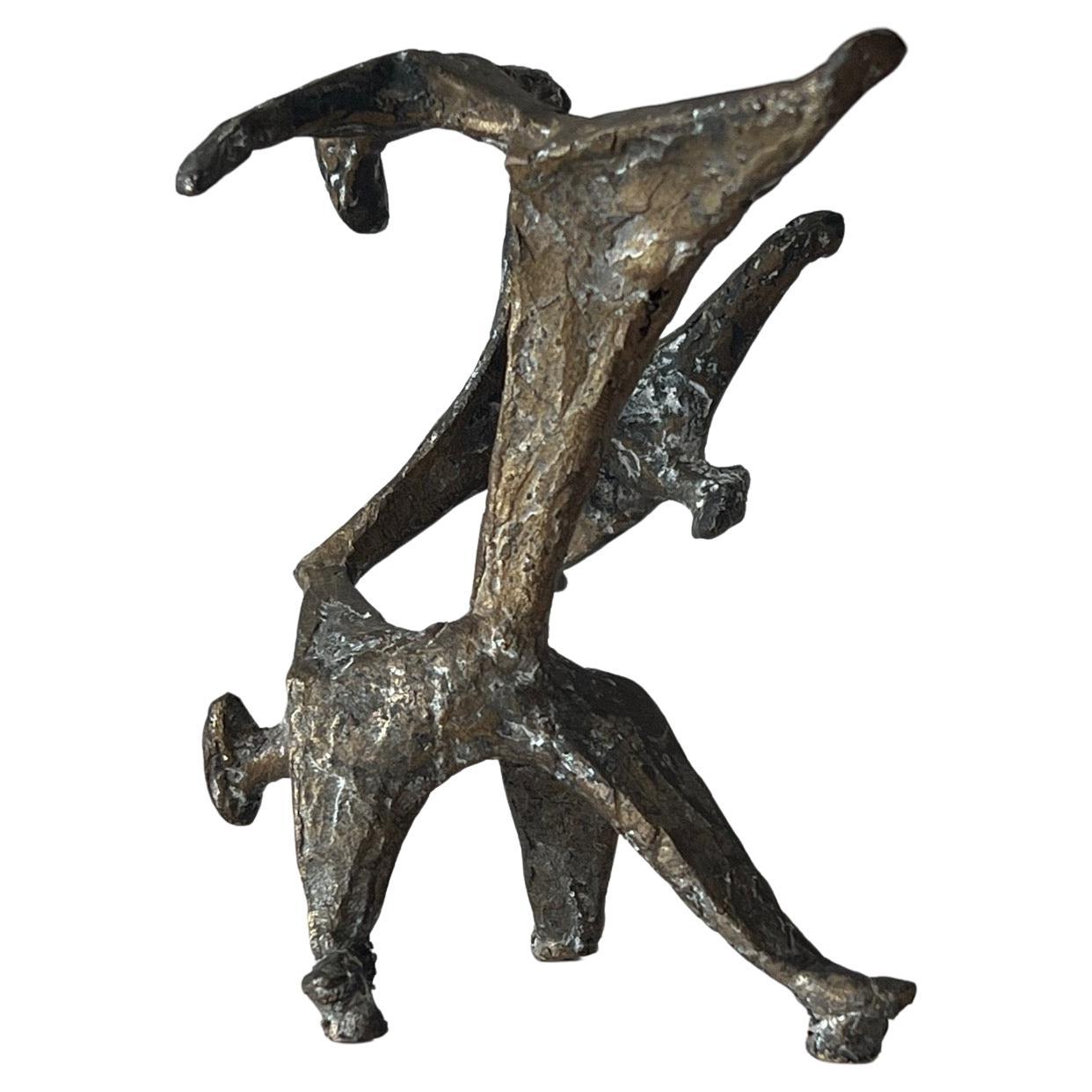 Frisman Vintage Table Top Sculpture by Anne Van Kleeck in Bronze