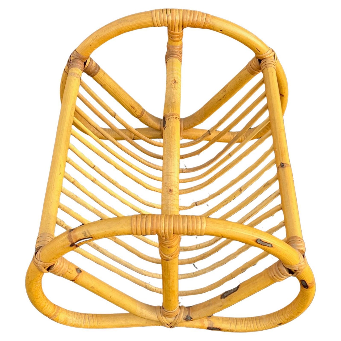 Frisman Vintage Unusual Vintage Bamboo Magazine Rack Ca' 1950's