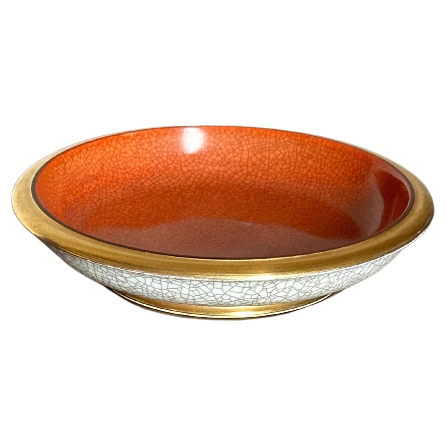 Frisman Vintage Thorkild Olsen for Royal Copenhagen Crackle Glazed Bowl, Denmark