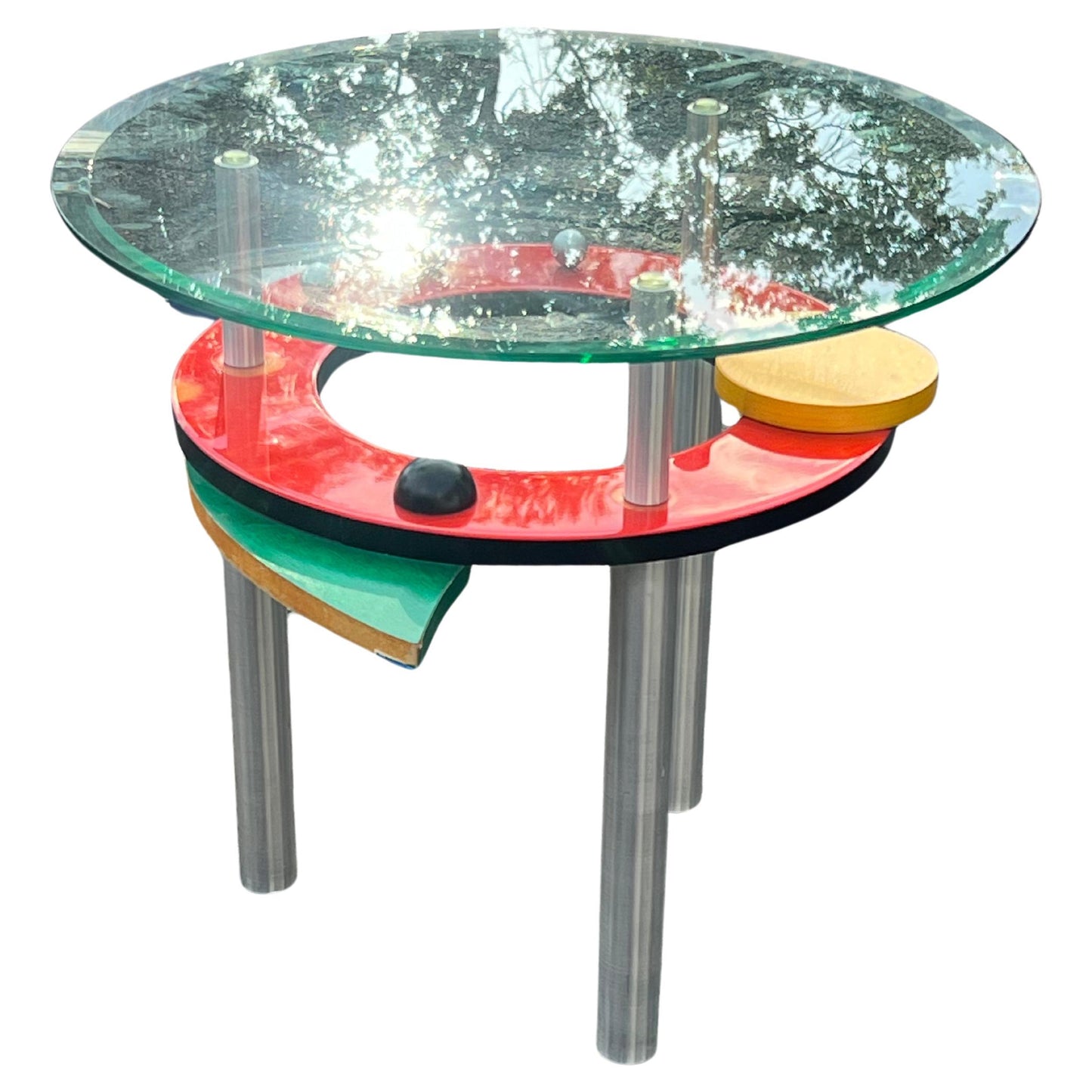 Frisman Vintage Funky Post Modern Colorful Side Table ca' 1990