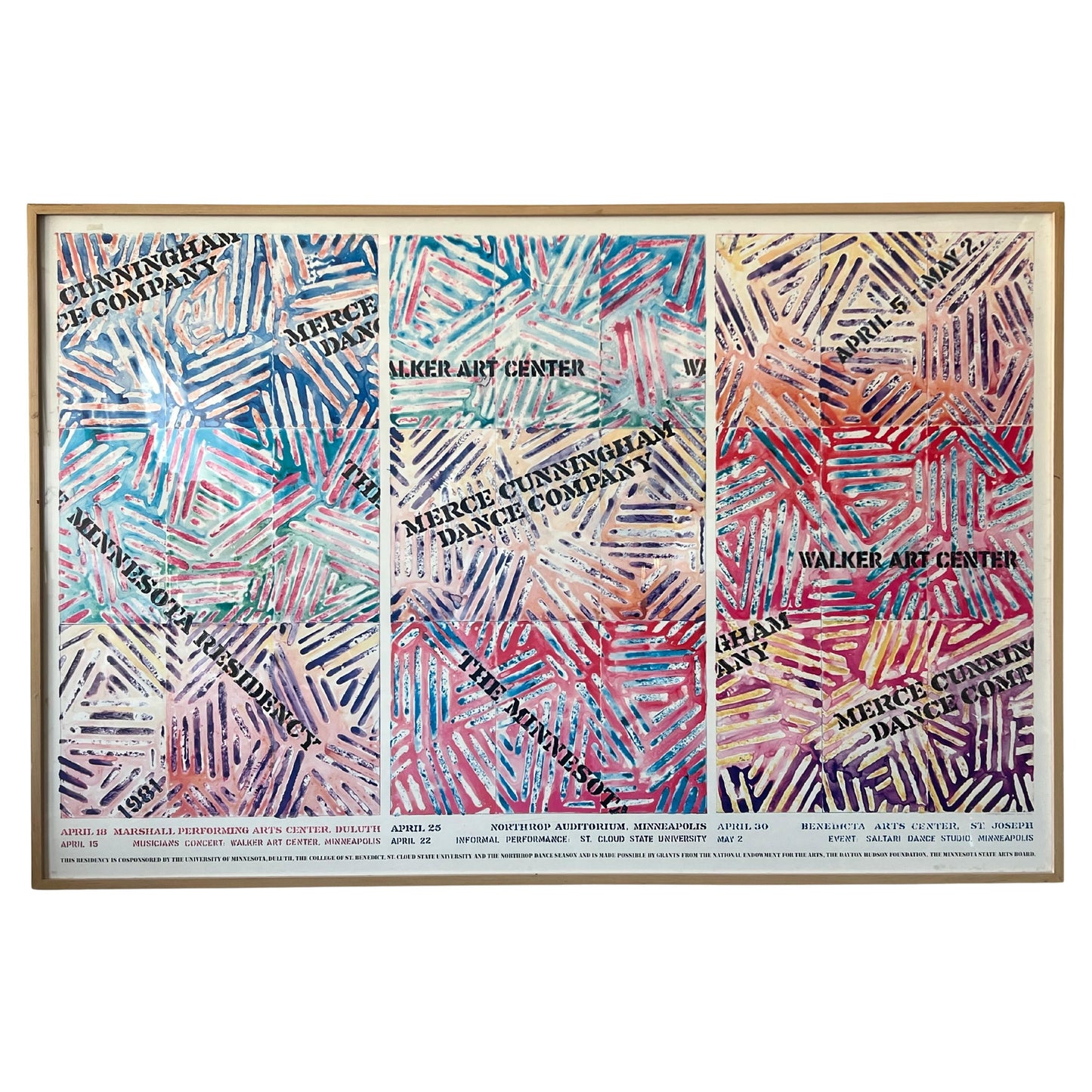 Frisman Vintage Large Jasper Johns Original Offset-Lithograph Poster 1981