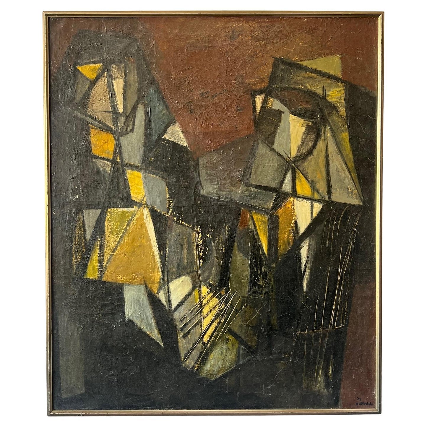 Frisman Vintage An Important Modernist Painting By Hilda Altschule 1950
