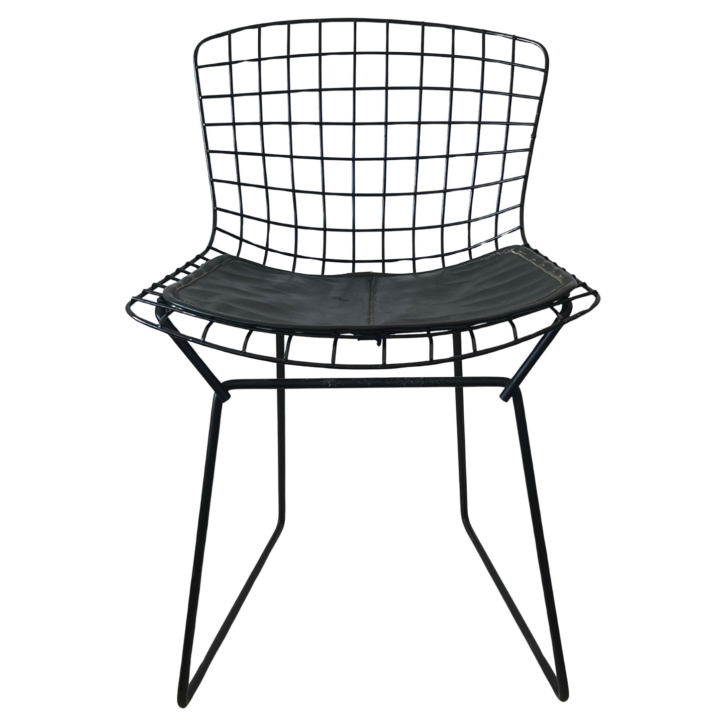 Frisman Vintage Bertoia Vintage Child's Chair With Original Pad Signed ca' 1960 Knoll