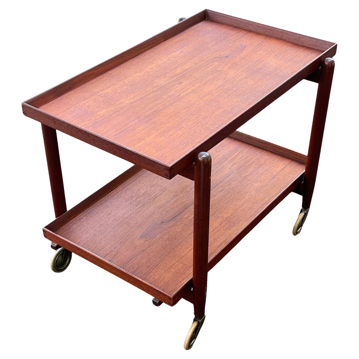 Frisman Vintage A Classic Poul Hundevad Bar Cart In Teak With Great Patina Ca' 1960's