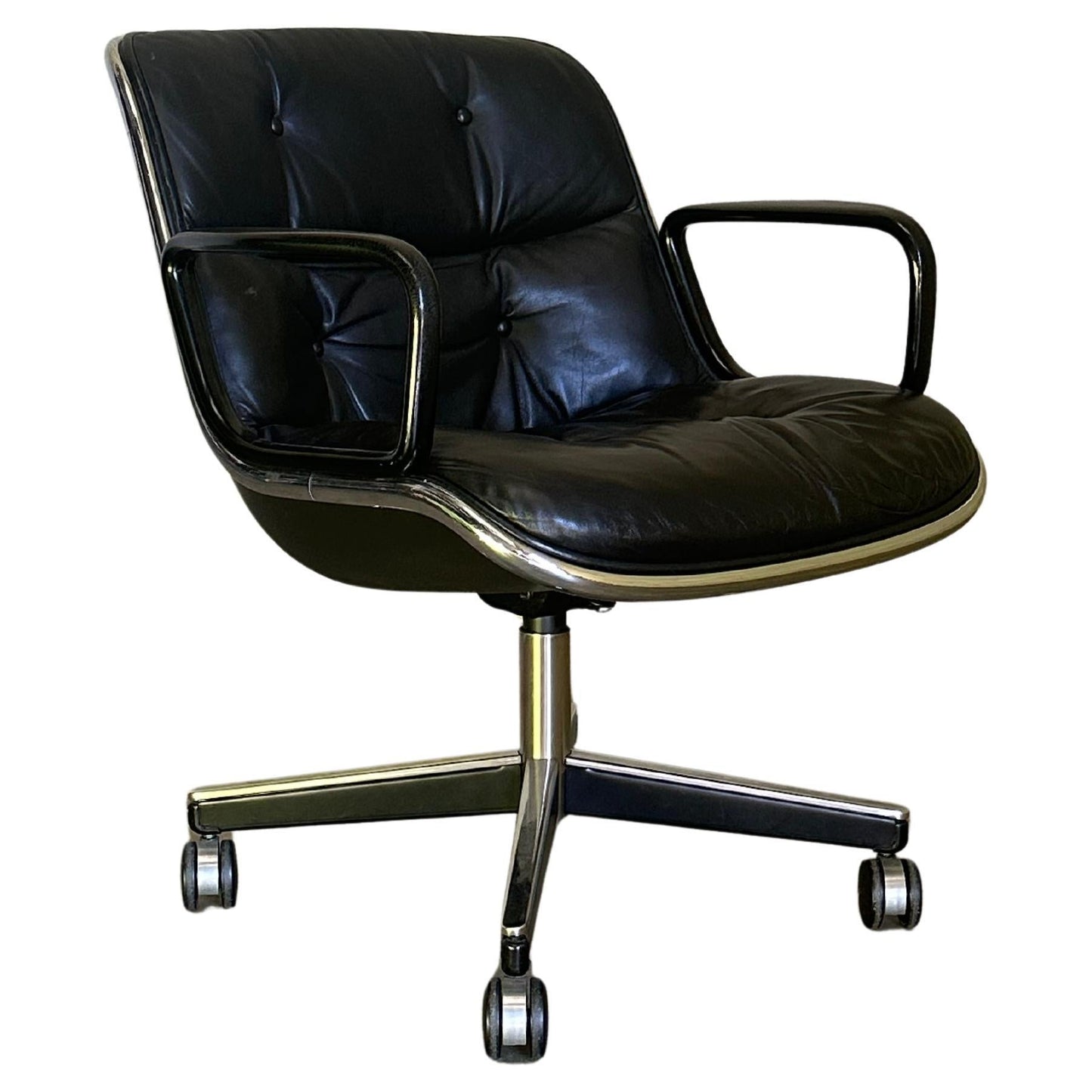 Frisman Vintage 1970s Charles Pollock for Knoll Office Desk Chair