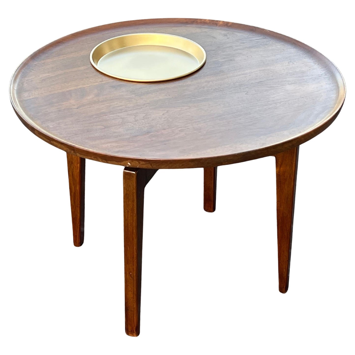 Frisman Vintage Jens Risom End Table With Rotating Top And Insert Ca' 1960's