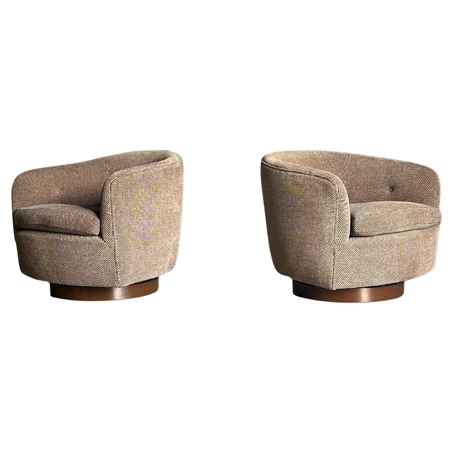 Frisman Vintage Milo Baughman for Thayer Coggin Swivel and Tilt Chairs