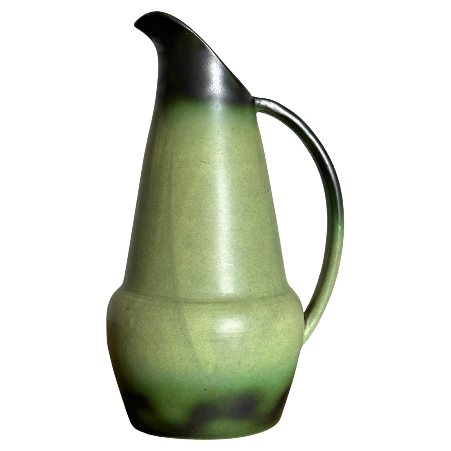 Frisman Vintage 1940s Eva Jancke-Björk for Bo Fajans Green Ceramic Pitcher
