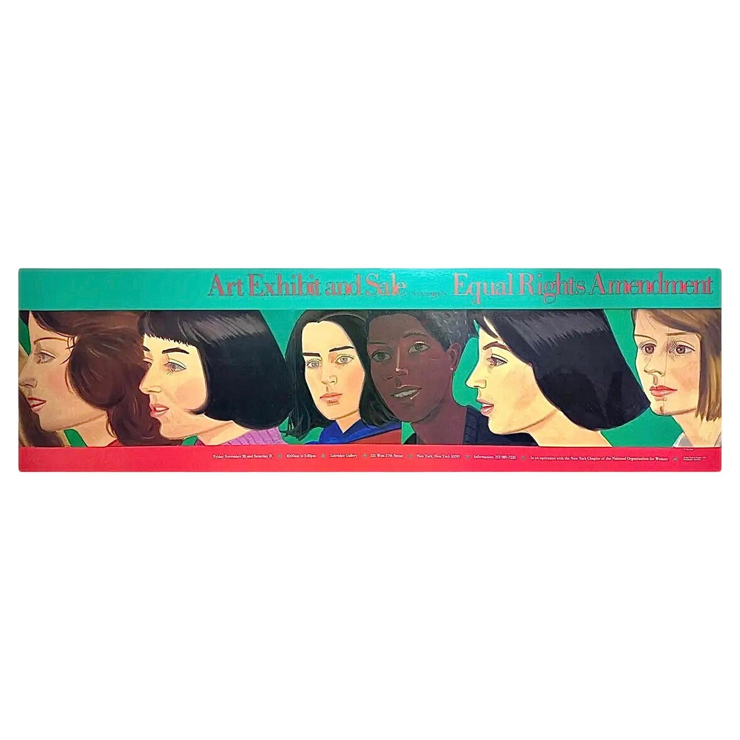 Frisman Vintage 70s Original Alex Katz Exhibition NOW Poster Womens Equal Rights Amendments ERA