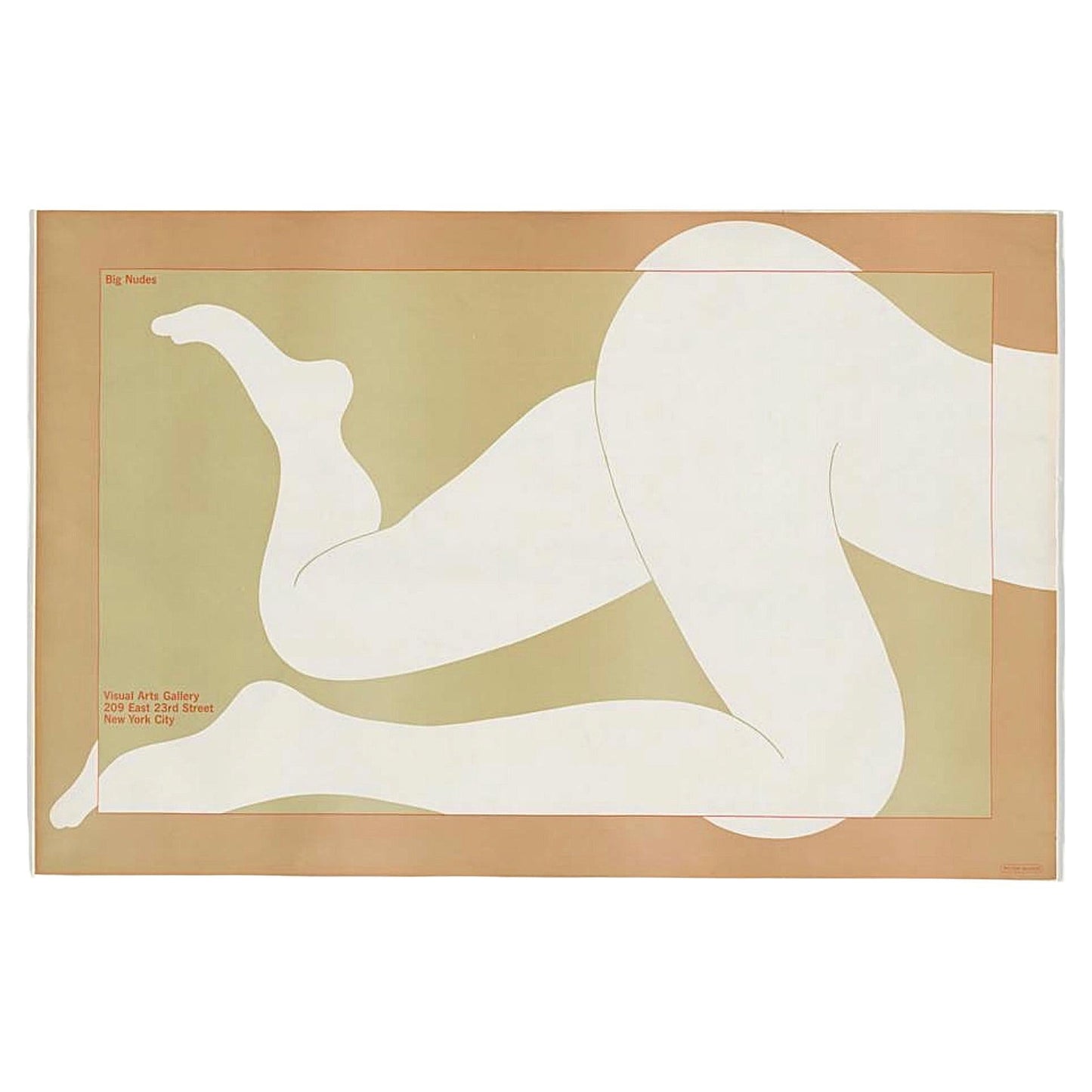 Frisman Vintage Vintage Milton Glaser Iconic Big Nudes Exhibition Poster