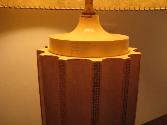 Frisman Vintage A Pair of Leather Covered Lamps With Original Shades