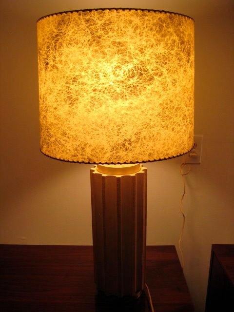 Frisman Vintage A Pair of Leather Covered Lamps With Original Shades