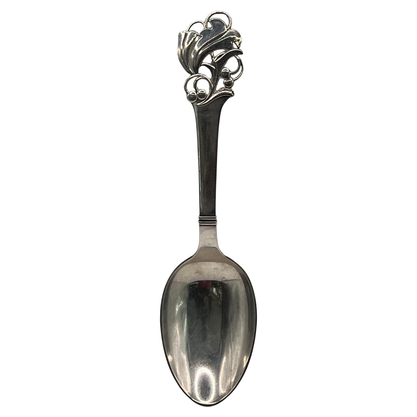 Frisman Vintage A Large Serving Spoon by Carl M. Cohr Horsens Solvvarefabrik Sterling Silver