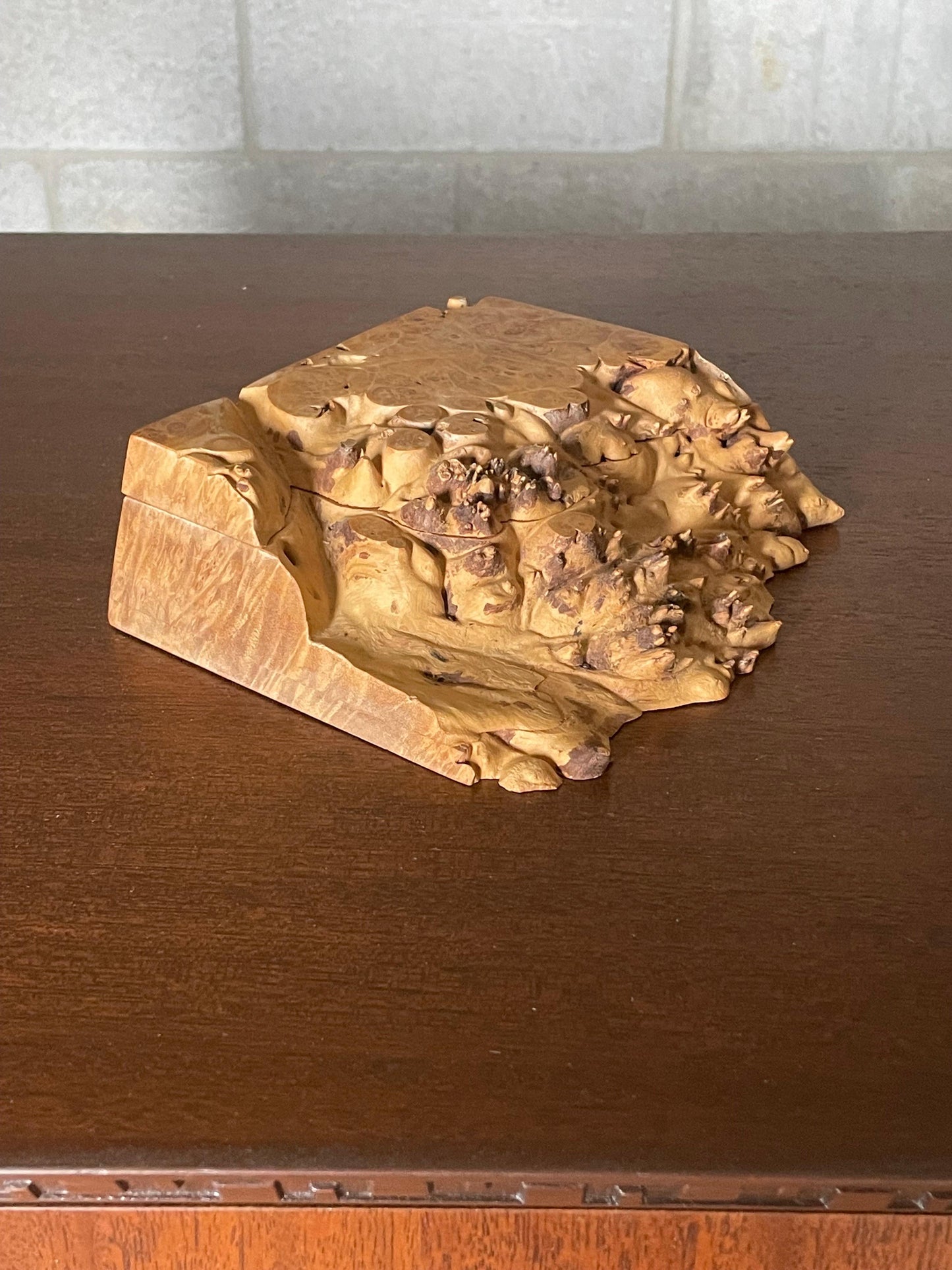 Frisman Vintage Decorative Box in bird’s-Eye Maple Burl by Michael Elkan
