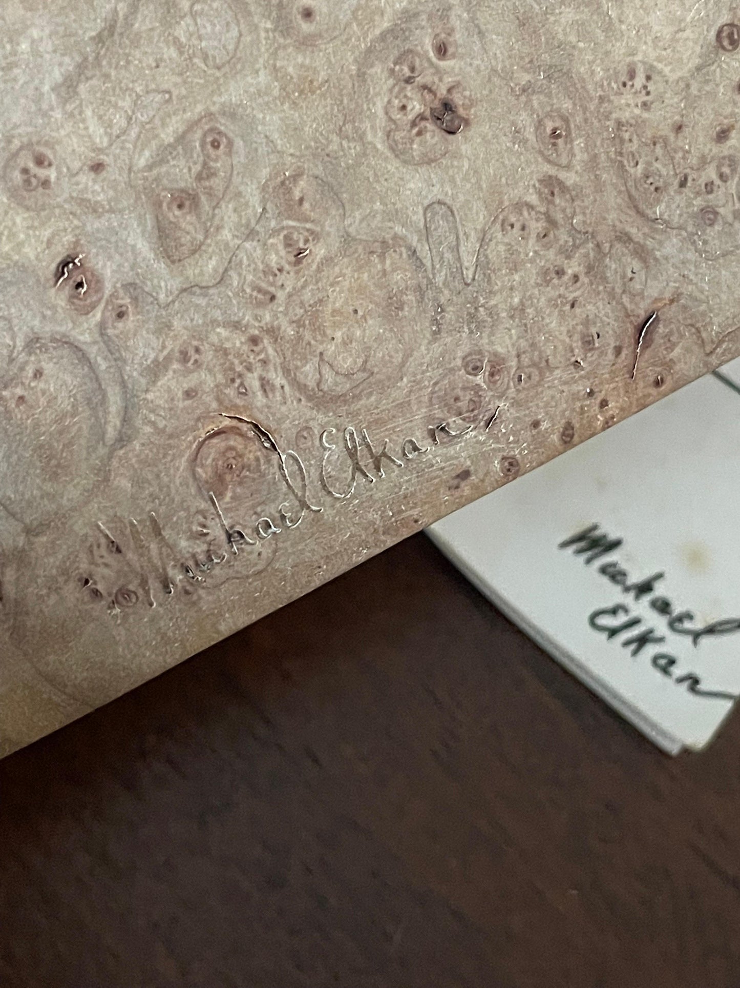 Frisman Vintage Decorative Box in bird’s-Eye Maple Burl by Michael Elkan