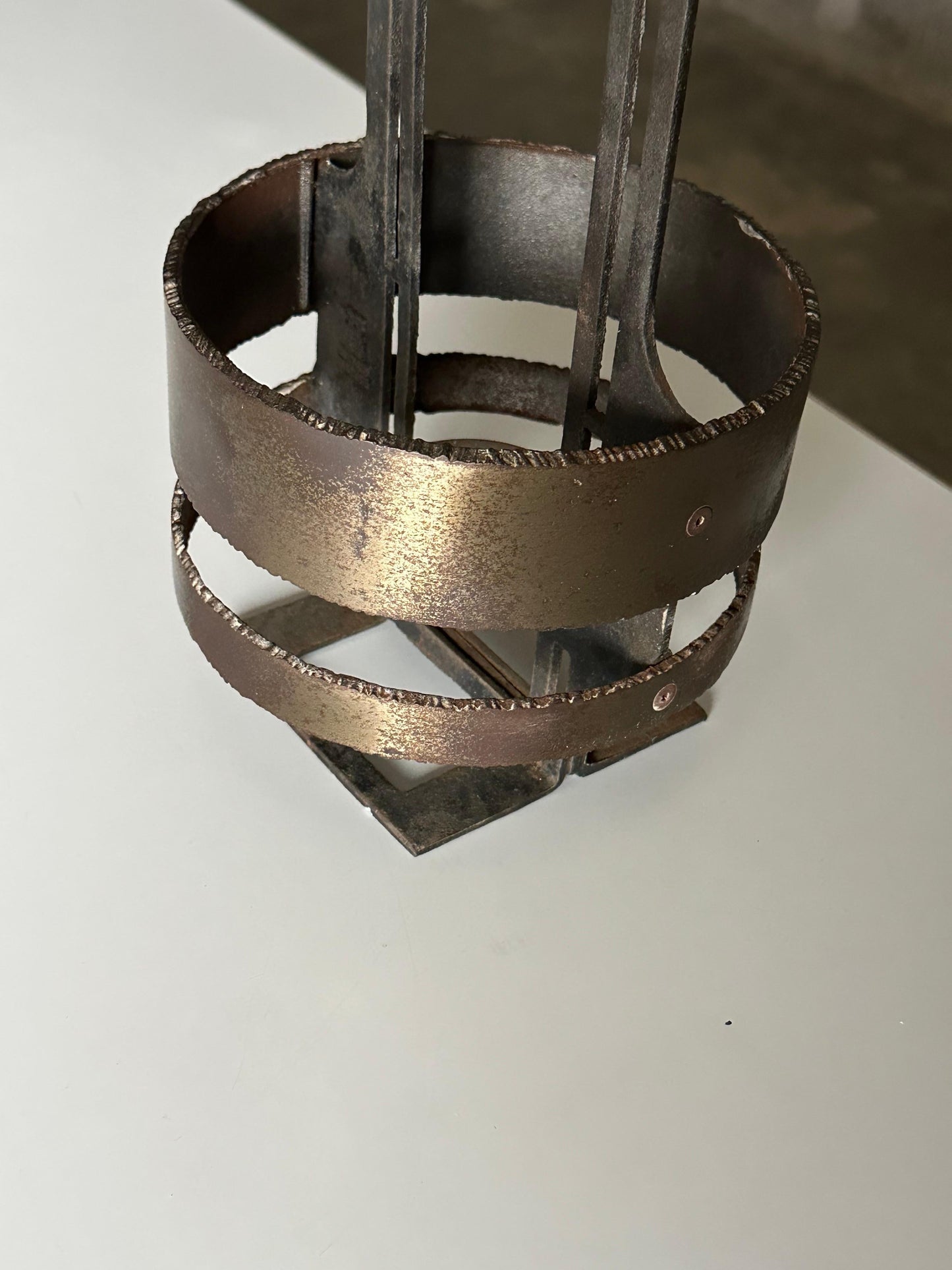 Frisman Vintage Poul Havgaard Brutalist Candle Holder in Iron and Steel