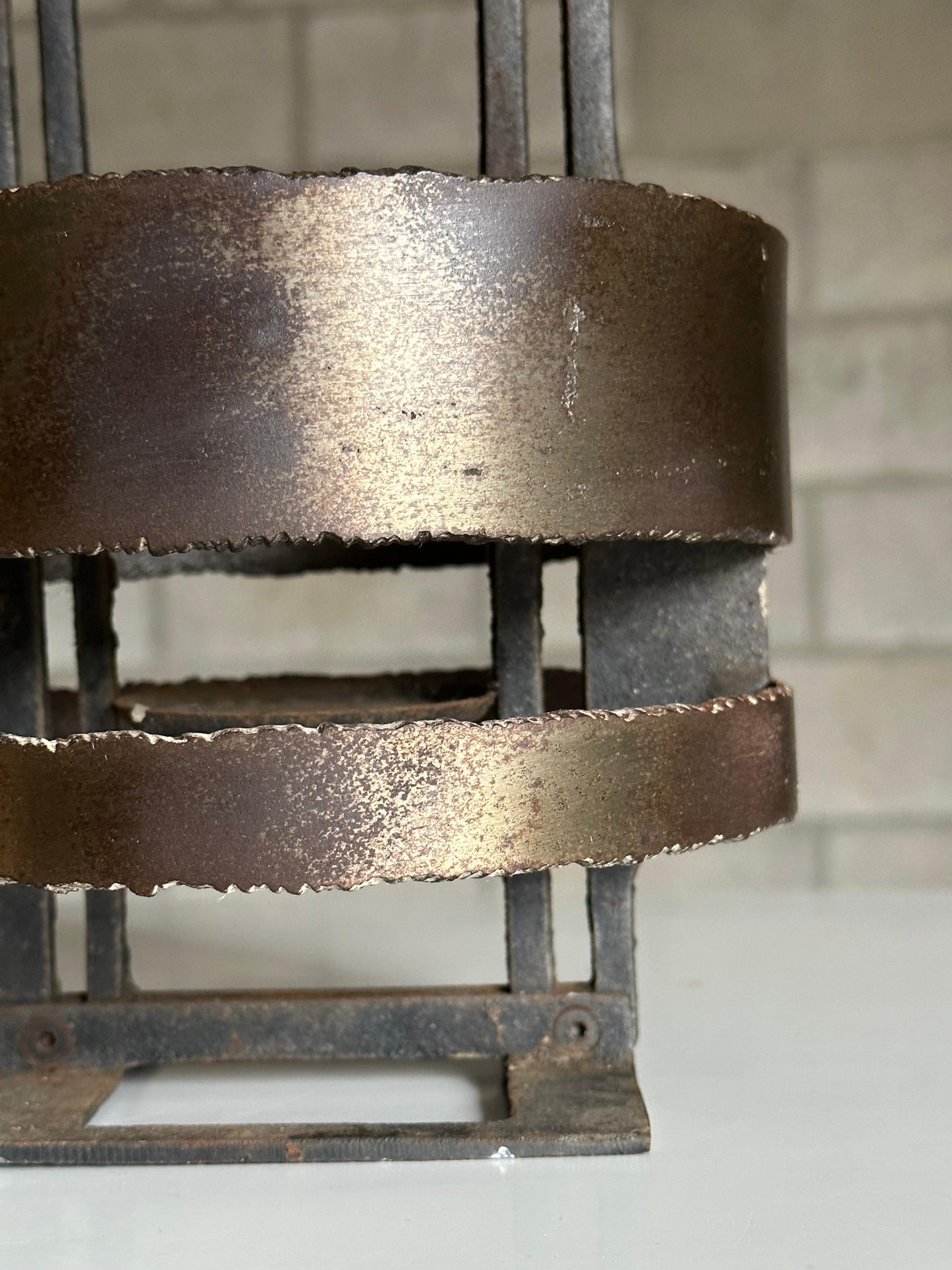 Frisman Vintage Poul Havgaard Brutalist Candle Holder in Iron and Steel