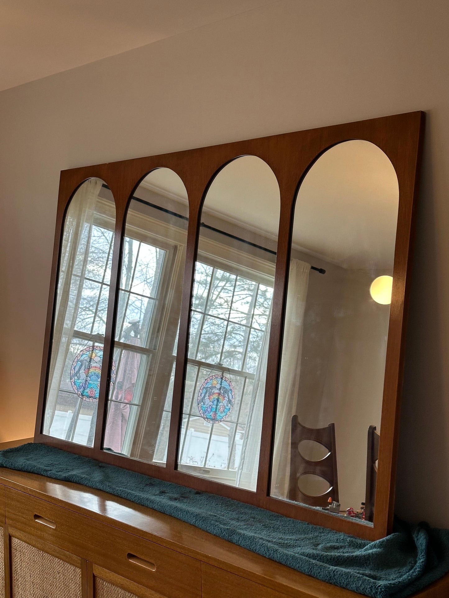 Frisman Vintage T.H. Robsjohn-Gibbings Rare Arch Colosseum Wall Mirror for Widdicomb