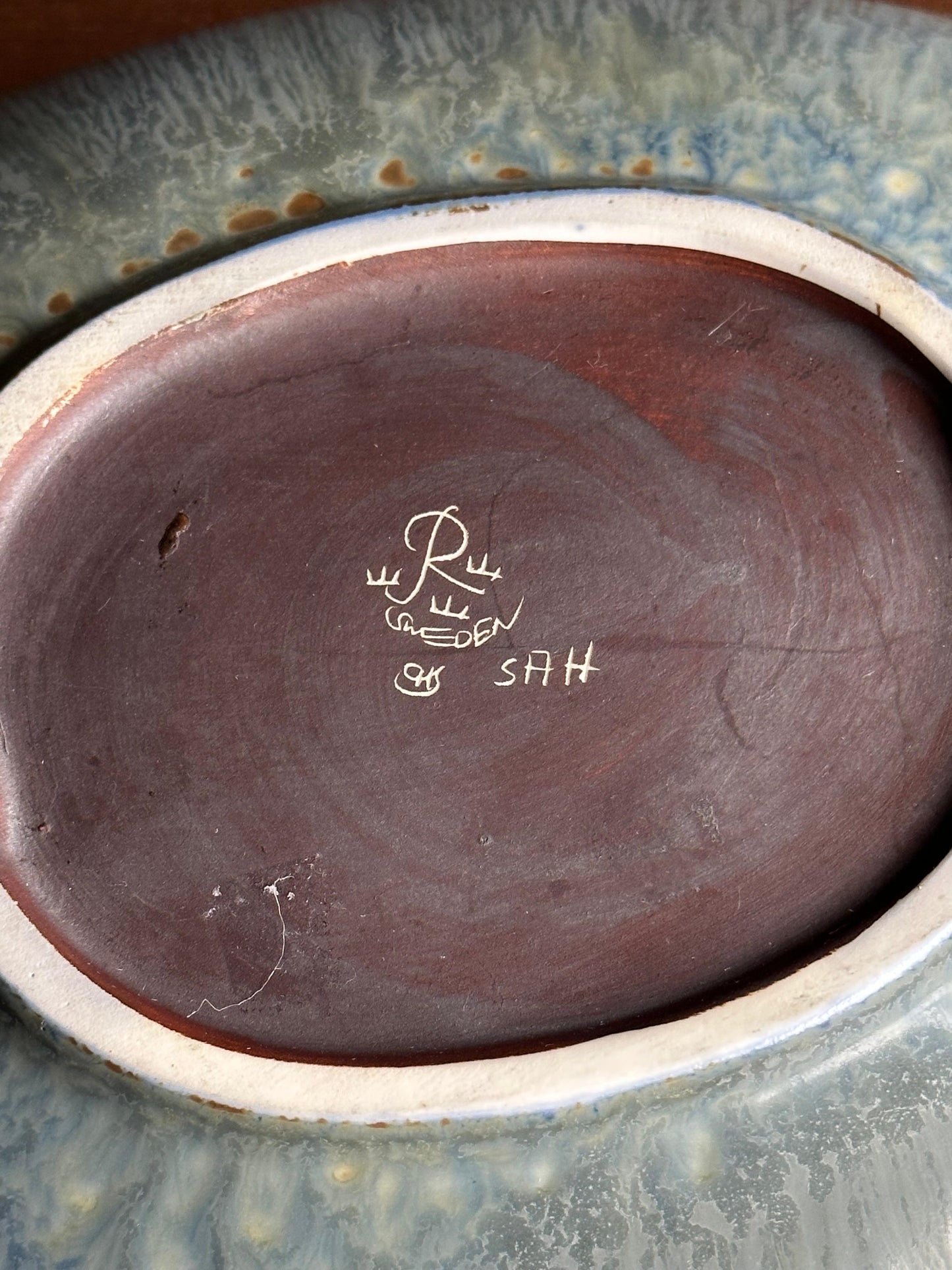 Frisman Vintage 1950s Carl Harry Stålhane for Rörstrand Rare Large Organic Bowl, Sweden
