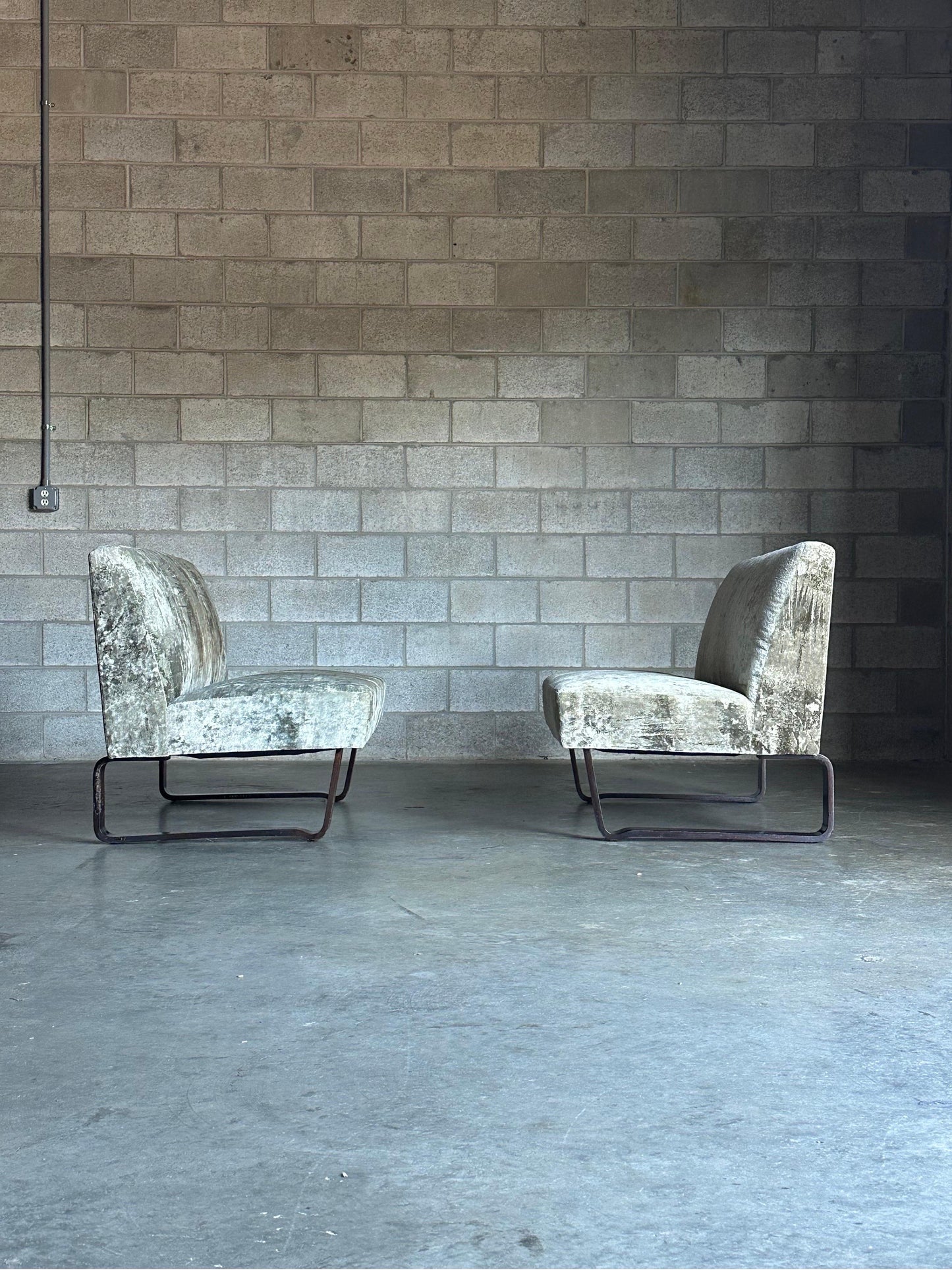 Frisman Vintage Edward Wormley for Dunbar Pair of Armless “Morris” Settees
