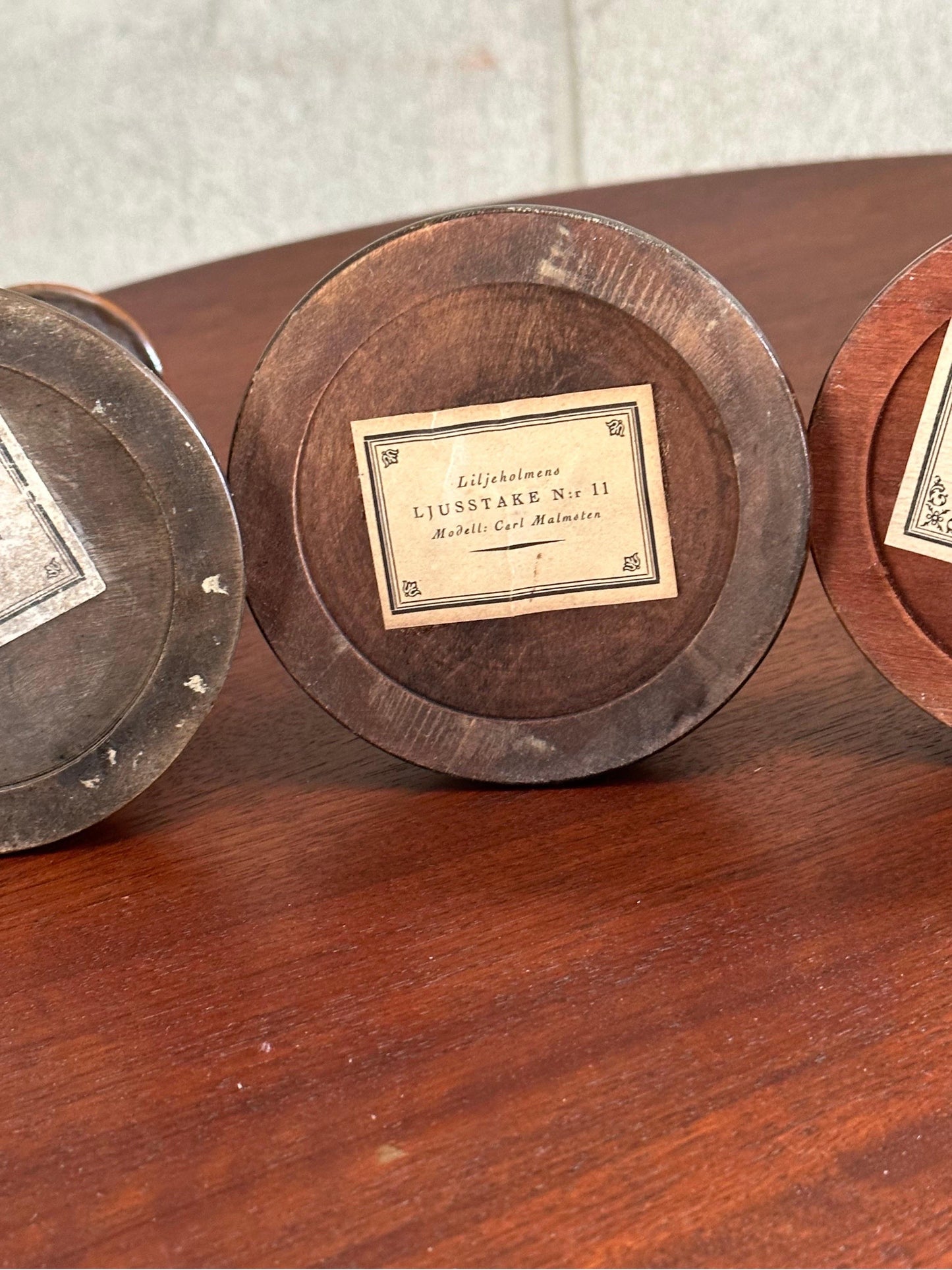 Frisman Vintage Carl Malmsten Candle Holders- Set of Four, Sweden, 1960s