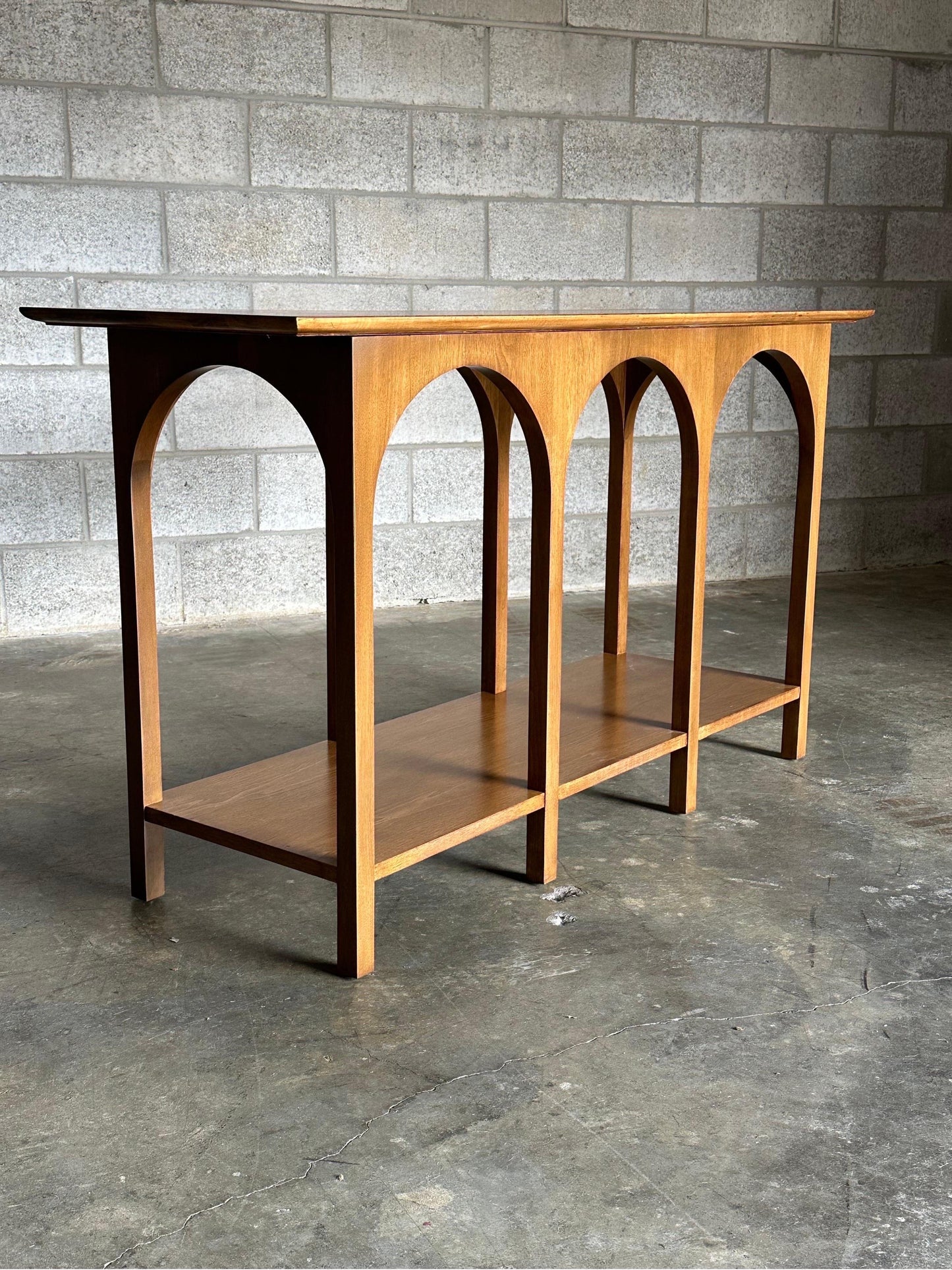 Frisman Vintage T.H. Robsjohn-Gibbings Console Table "Arch Colosseum" for Widdicomb