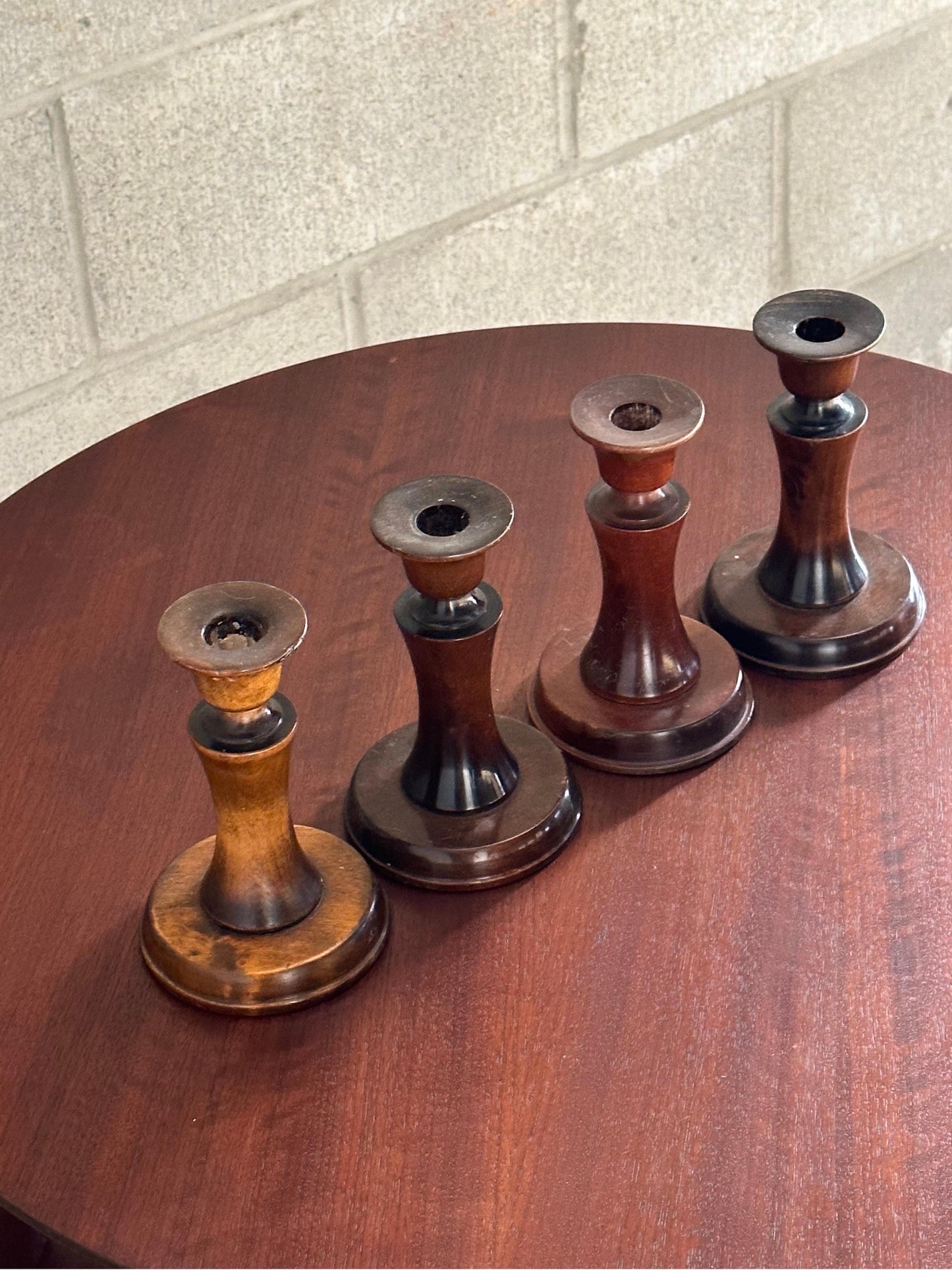 Frisman Vintage Carl Malmsten Candle Holders- Set of Four, Sweden, 1960s