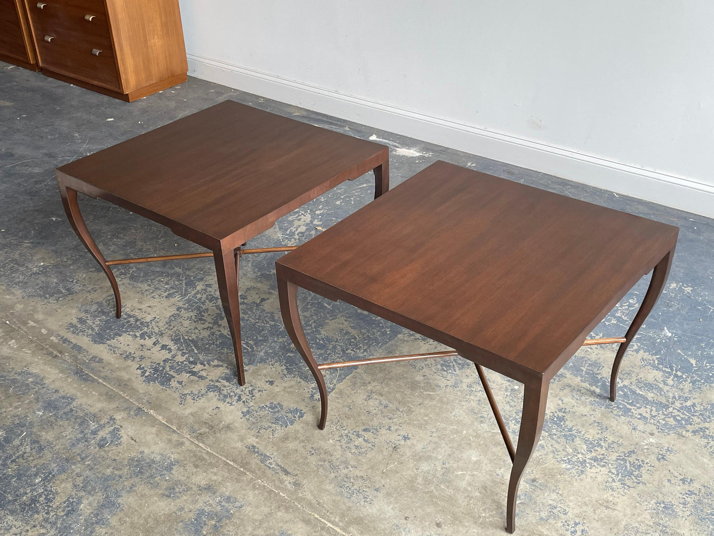 Frisman Vintage Tommi Parzinger Large Scale End Tables