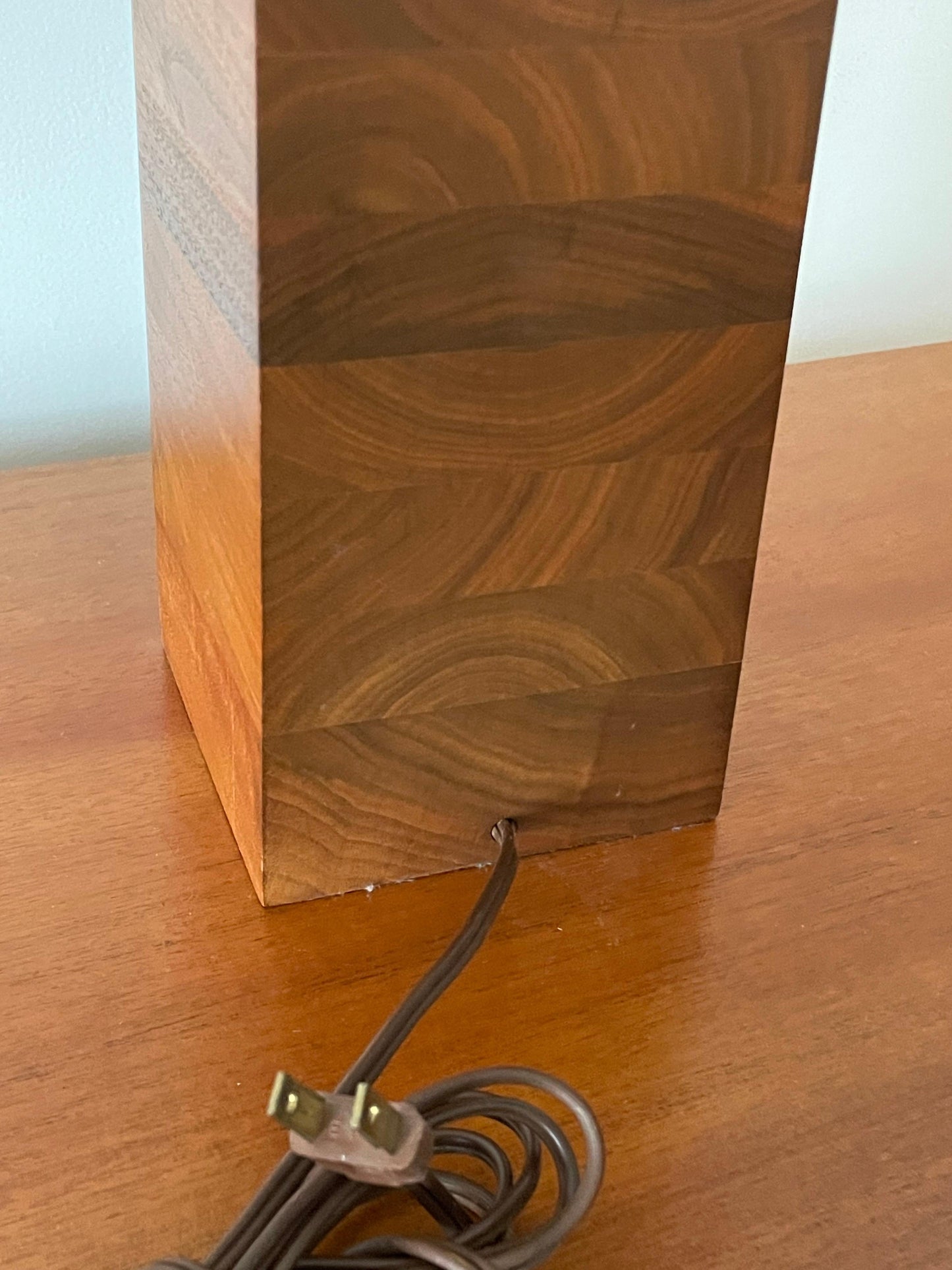 Frisman Vintage Stacked Walnut Martz Lamp for Marshall Studios