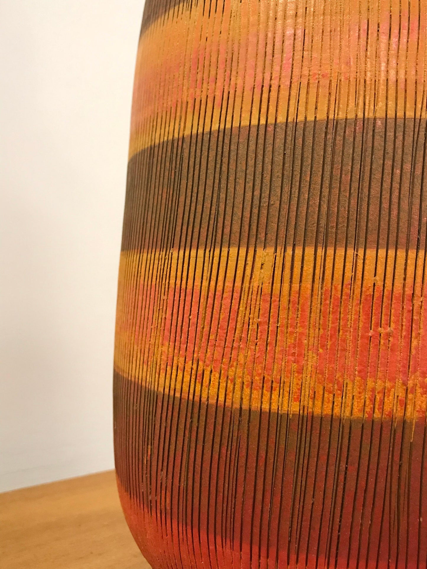 Frisman Vintage Rare Aldo Londi for Bitossi Floor Vase, Italian Ceramic