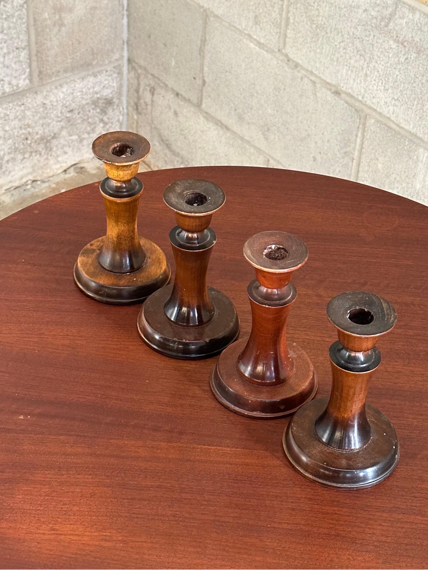 Frisman Vintage Carl Malmsten Candle Holders- Set of Four, Sweden, 1960s