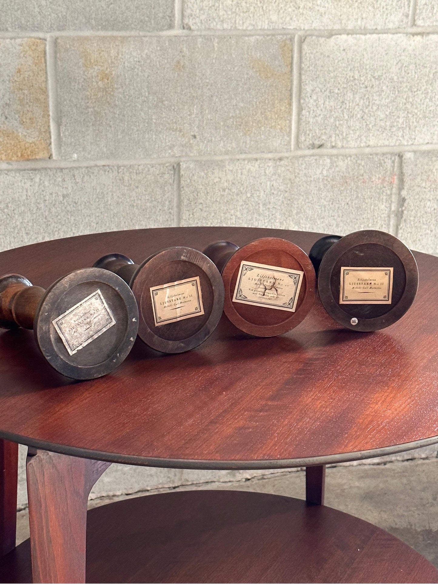 Frisman Vintage Carl Malmsten Candle Holders- Set of Four, Sweden, 1960s