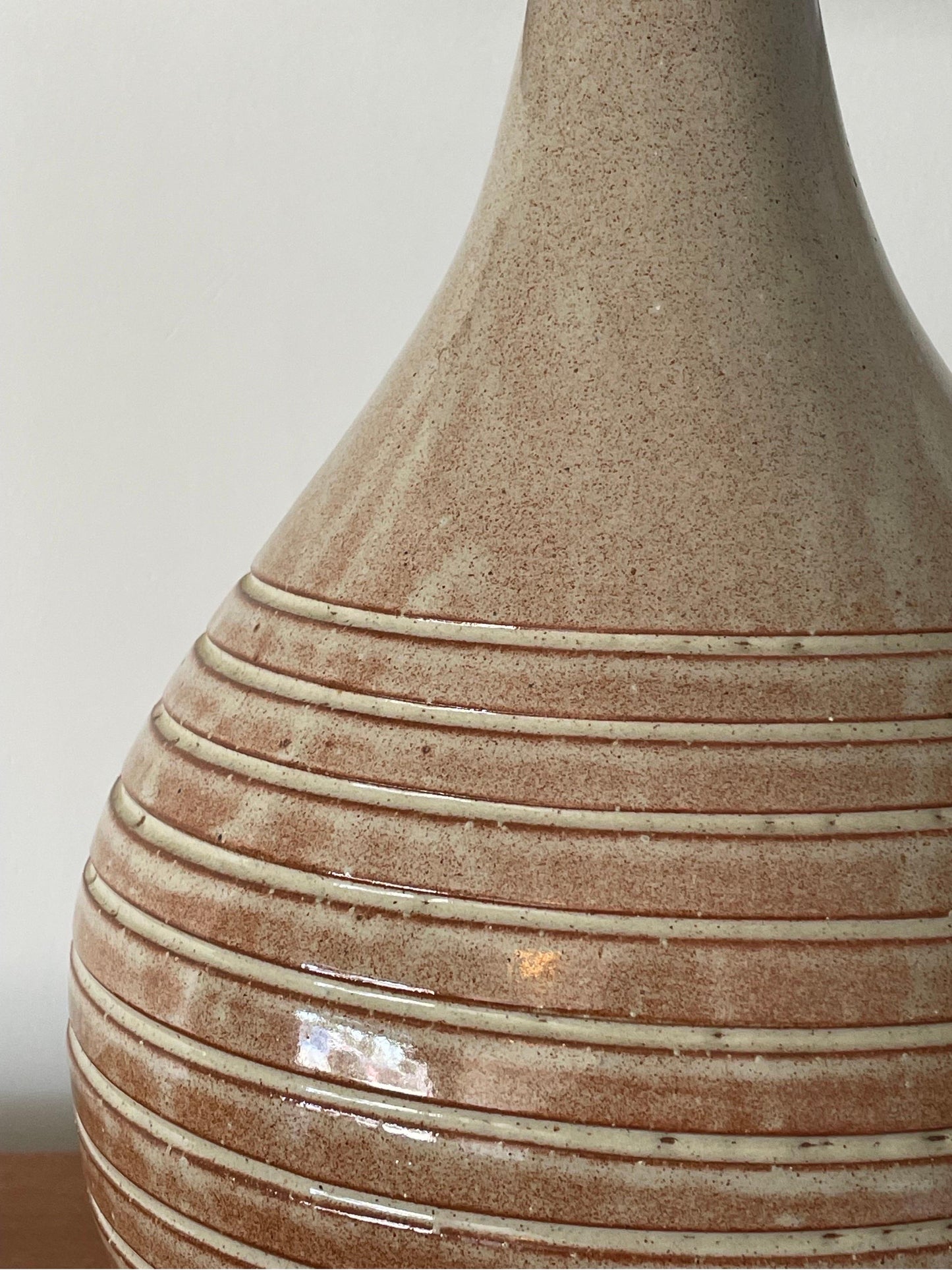 Frisman Vintage Large Martz Lamp by Jane and Gordon Martz, Rose/ Blush Ceramic