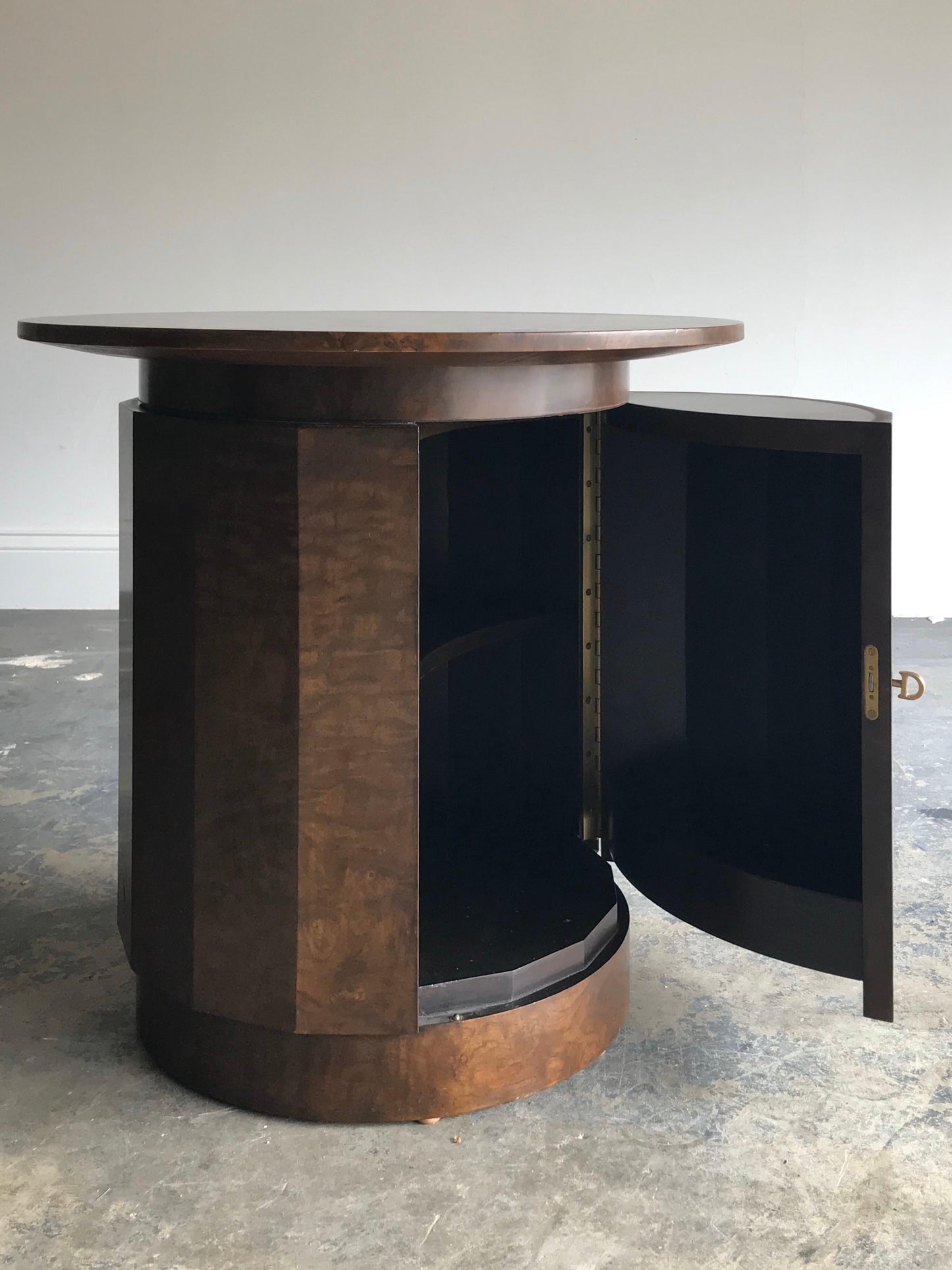 Frisman Vintage Edward Wormley for Dunbar Pedestal Table/ Bar with Key