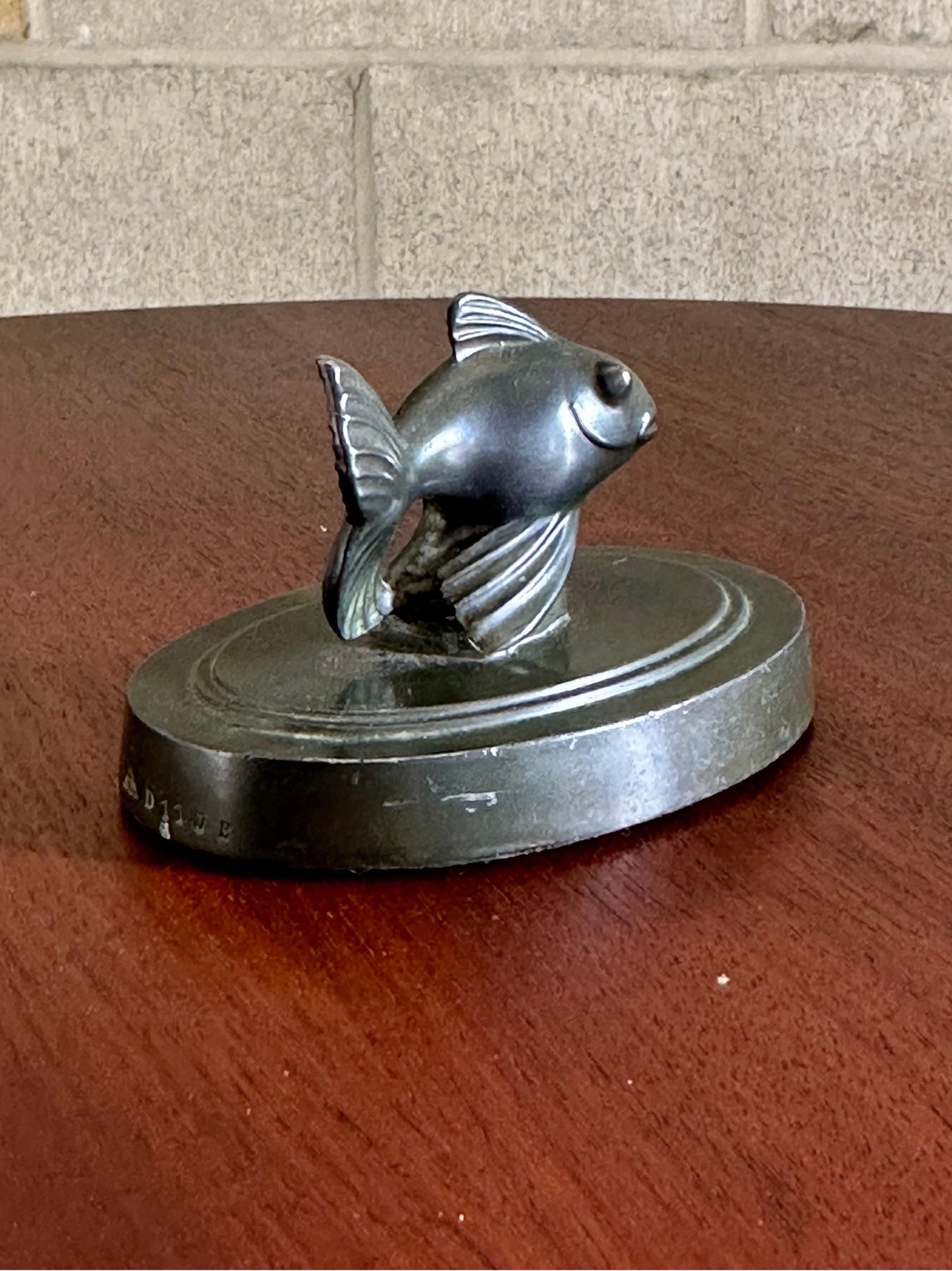 Frisman Vintage Just Andersen Fantail Fish Paperweight, 1930s, Art Deco