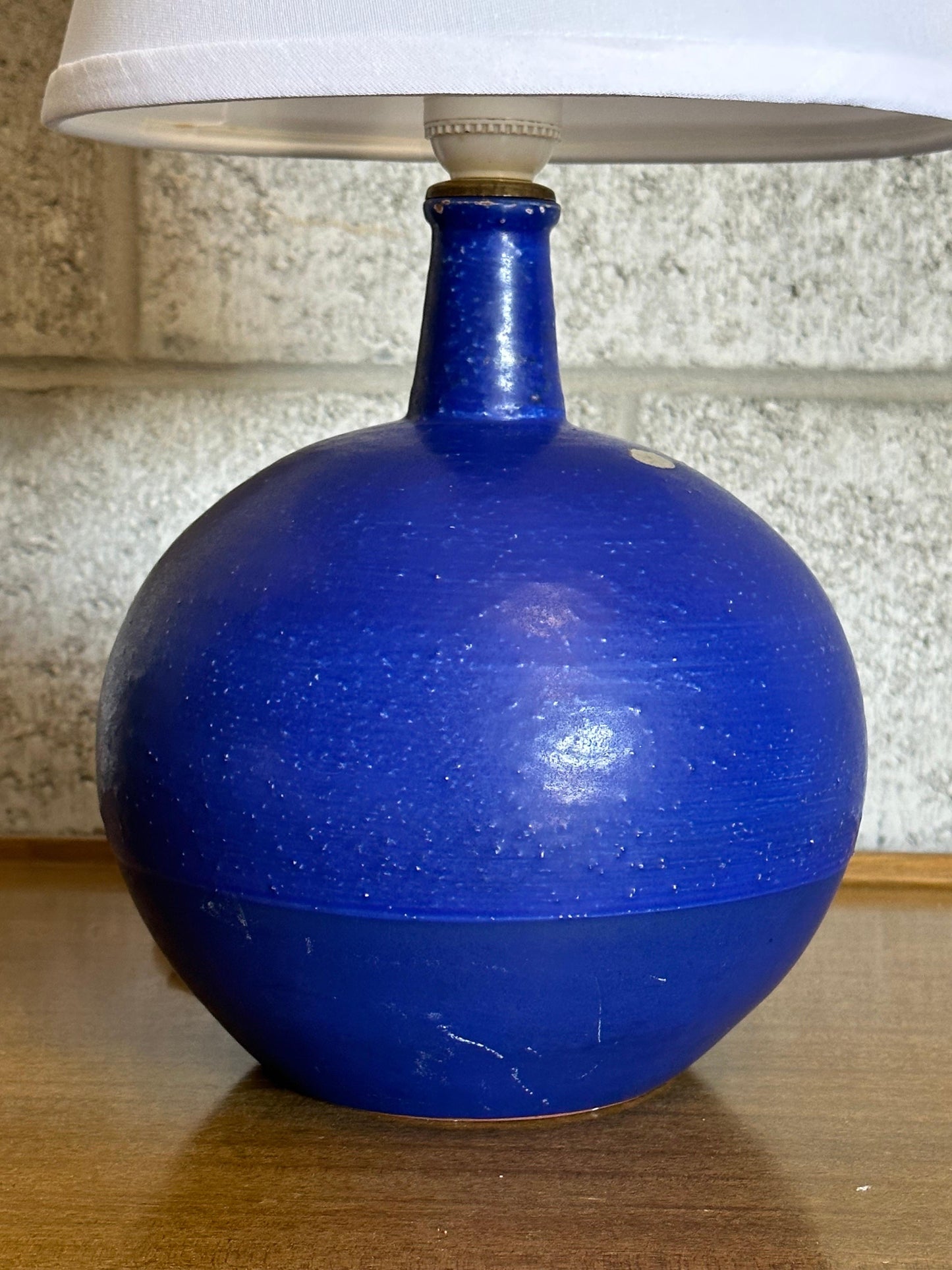 Frisman Vintage Jerk Werkmäster Ceramic Table Lamp, Nittsjö Sweden, 1940s