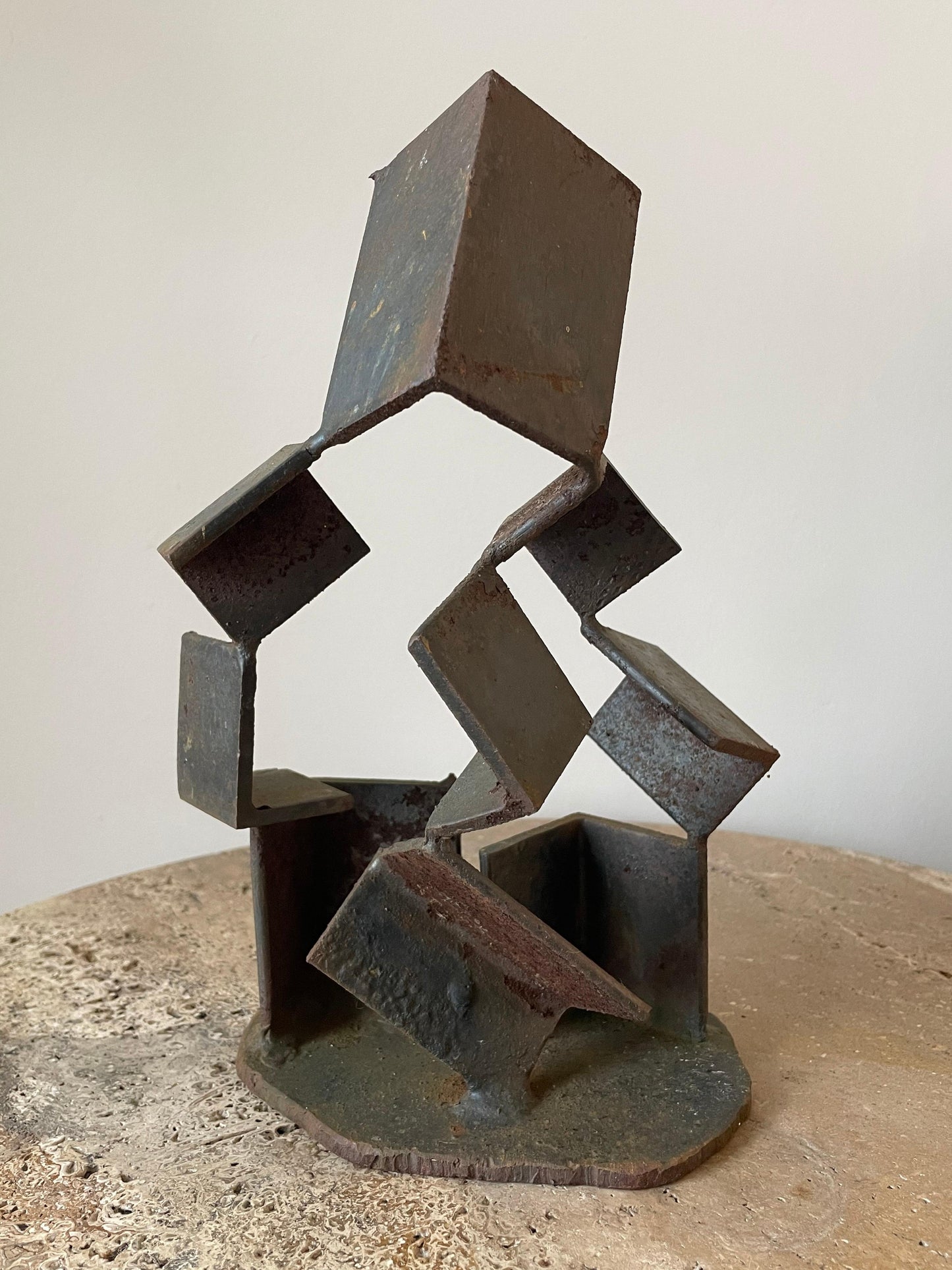 Frisman Vintage Patinated Steel Modernist Sculpture