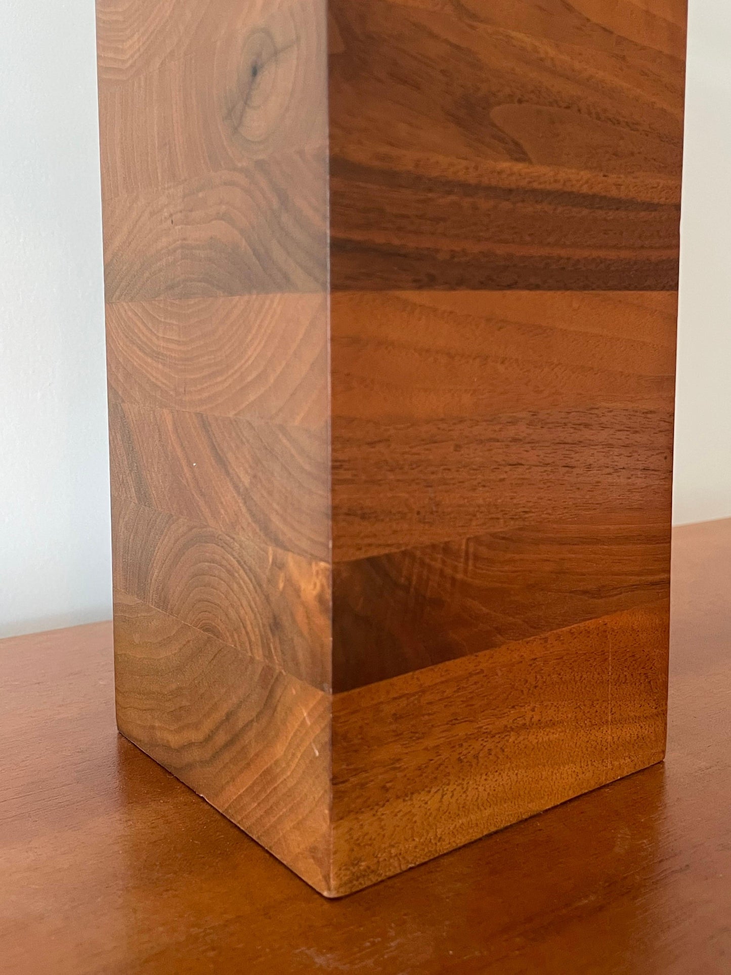 Frisman Vintage Stacked Walnut Martz Lamp for Marshall Studios