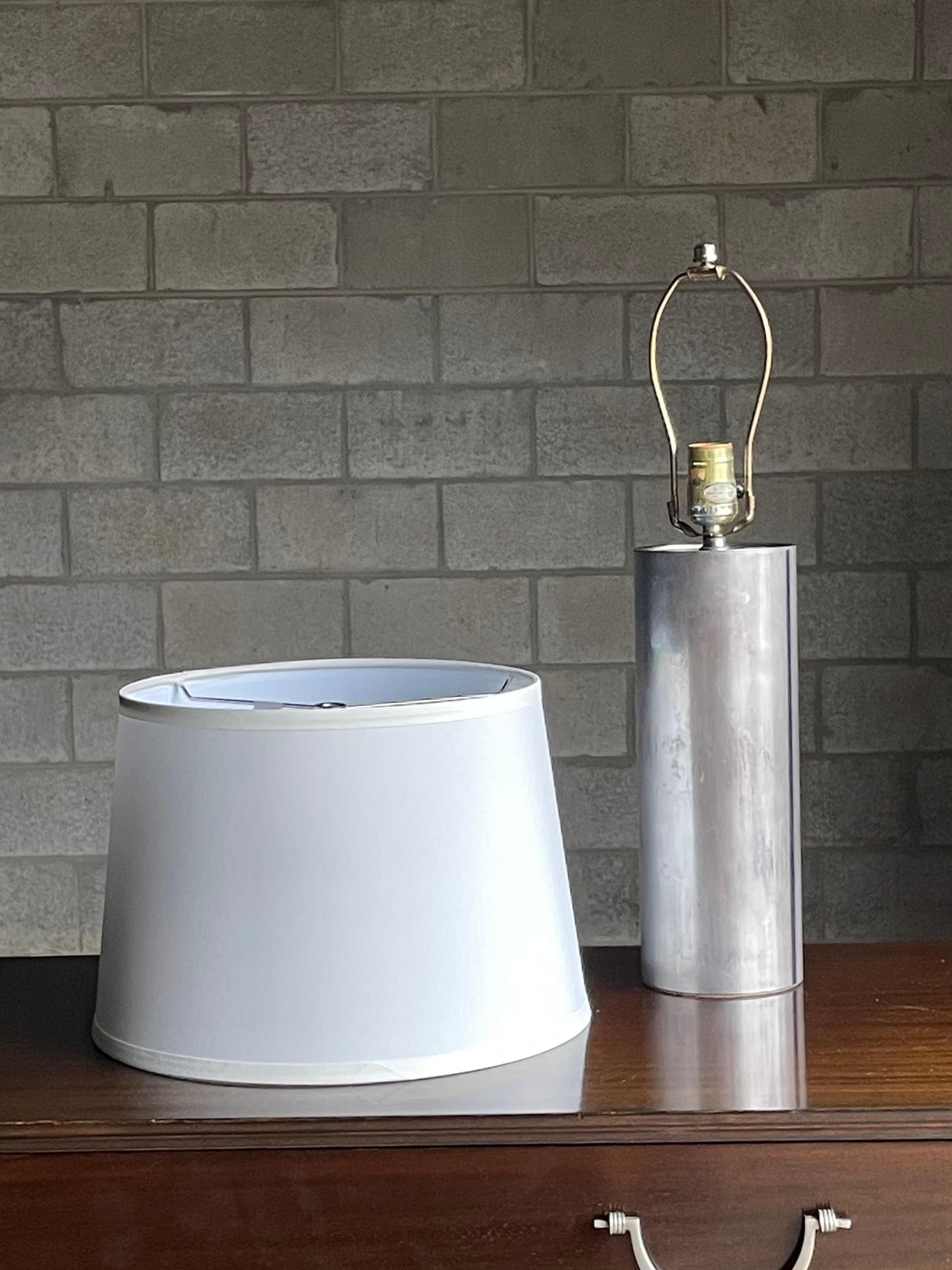 Frisman Vintage American Modernist Industrial Metal Minimalist Table Lamp