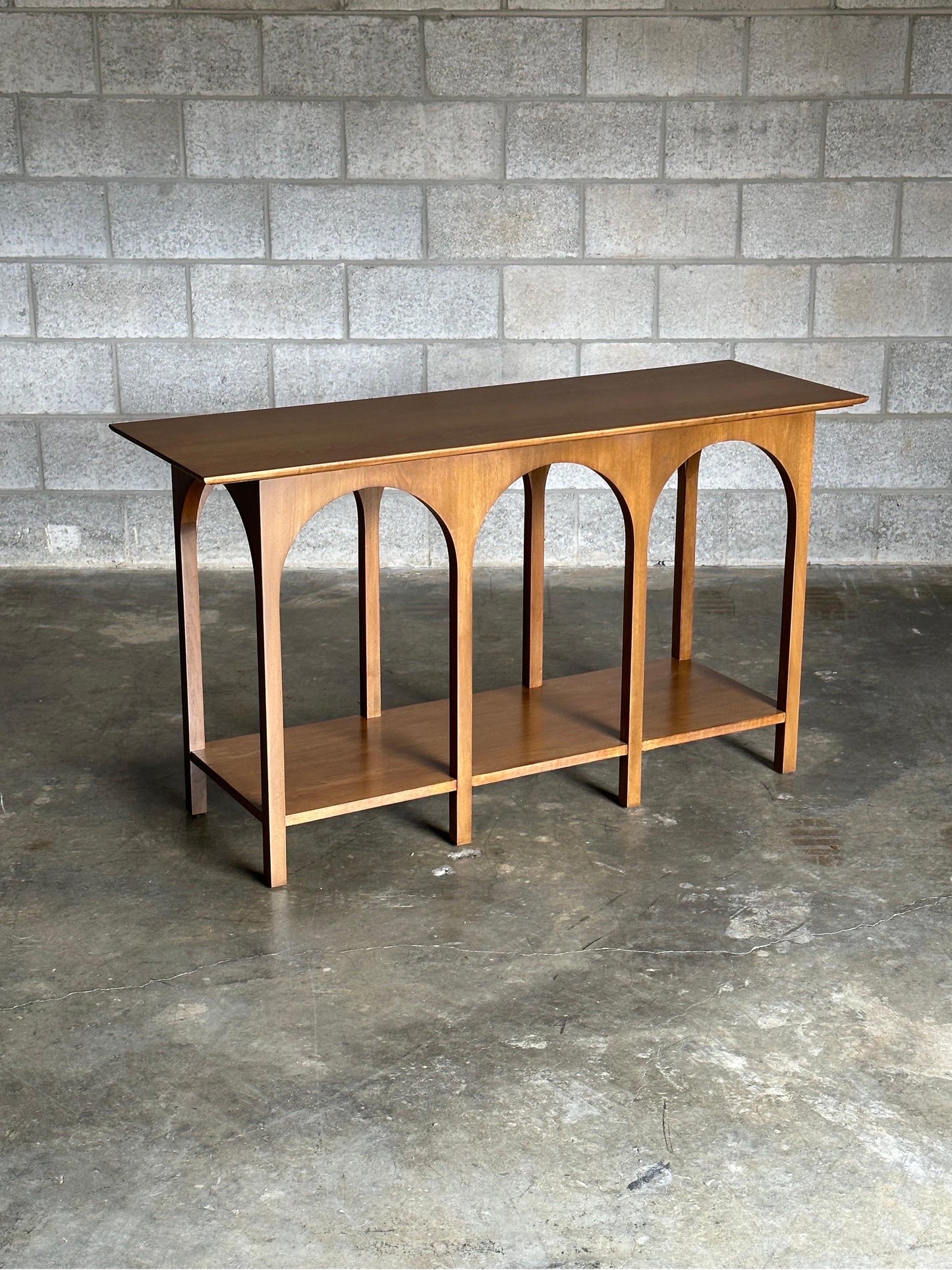 Frisman Vintage T.H. Robsjohn-Gibbings Console Table "Arch Colosseum" for Widdicomb