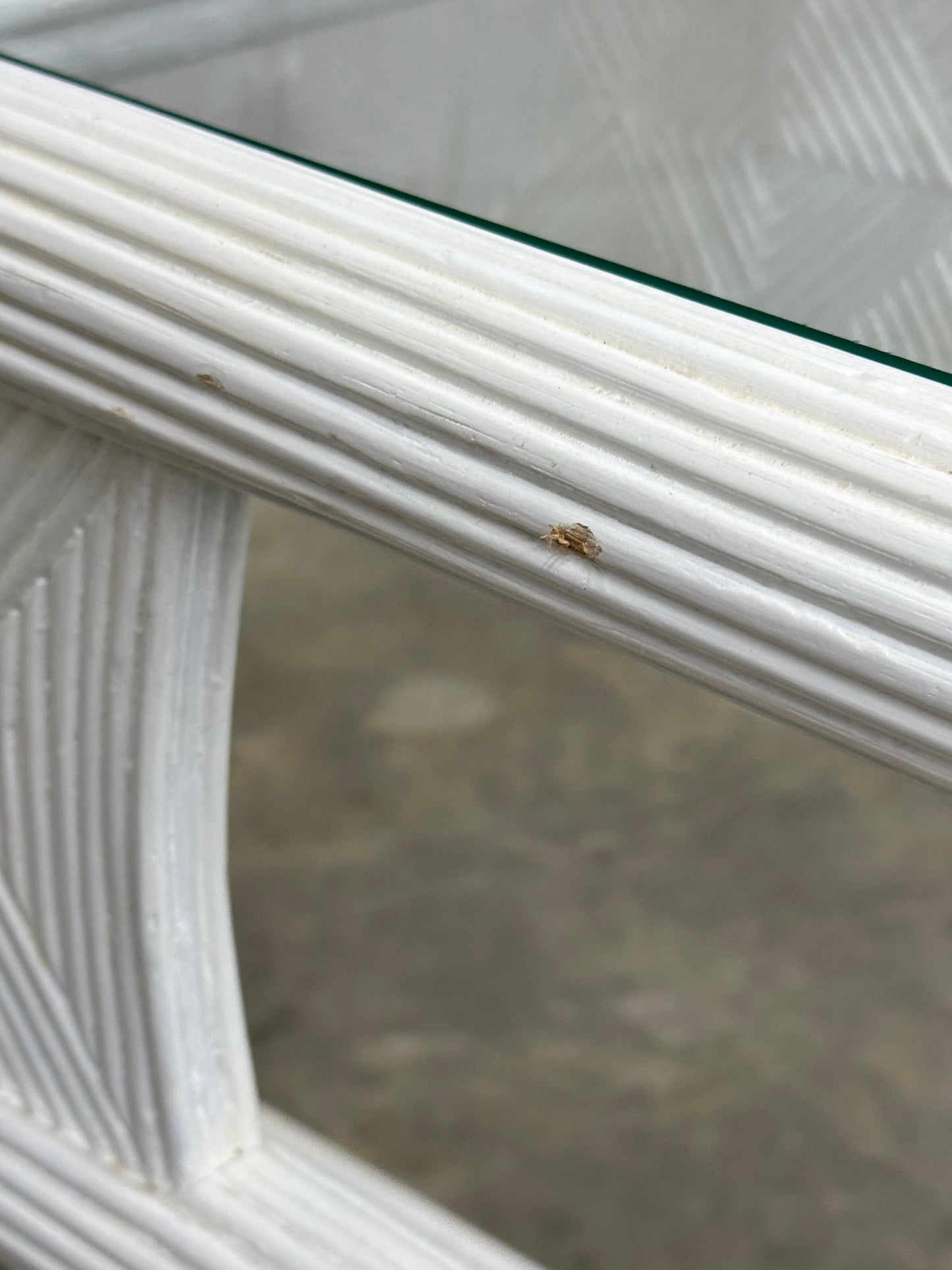 Frisman Vintage Vintage Coastal Pencil Reed Console Table