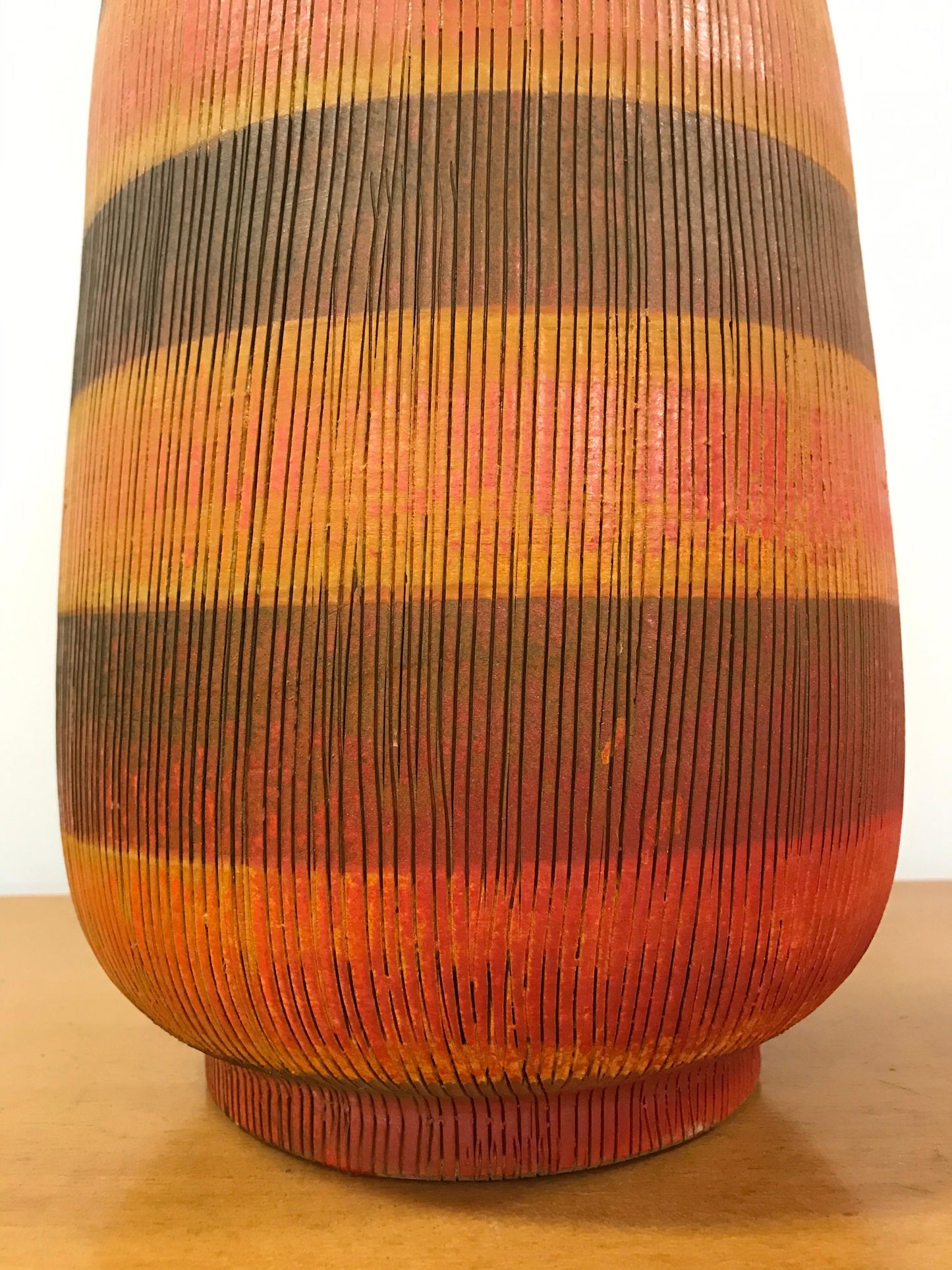 Frisman Vintage Rare Aldo Londi for Bitossi Floor Vase, Italian Ceramic