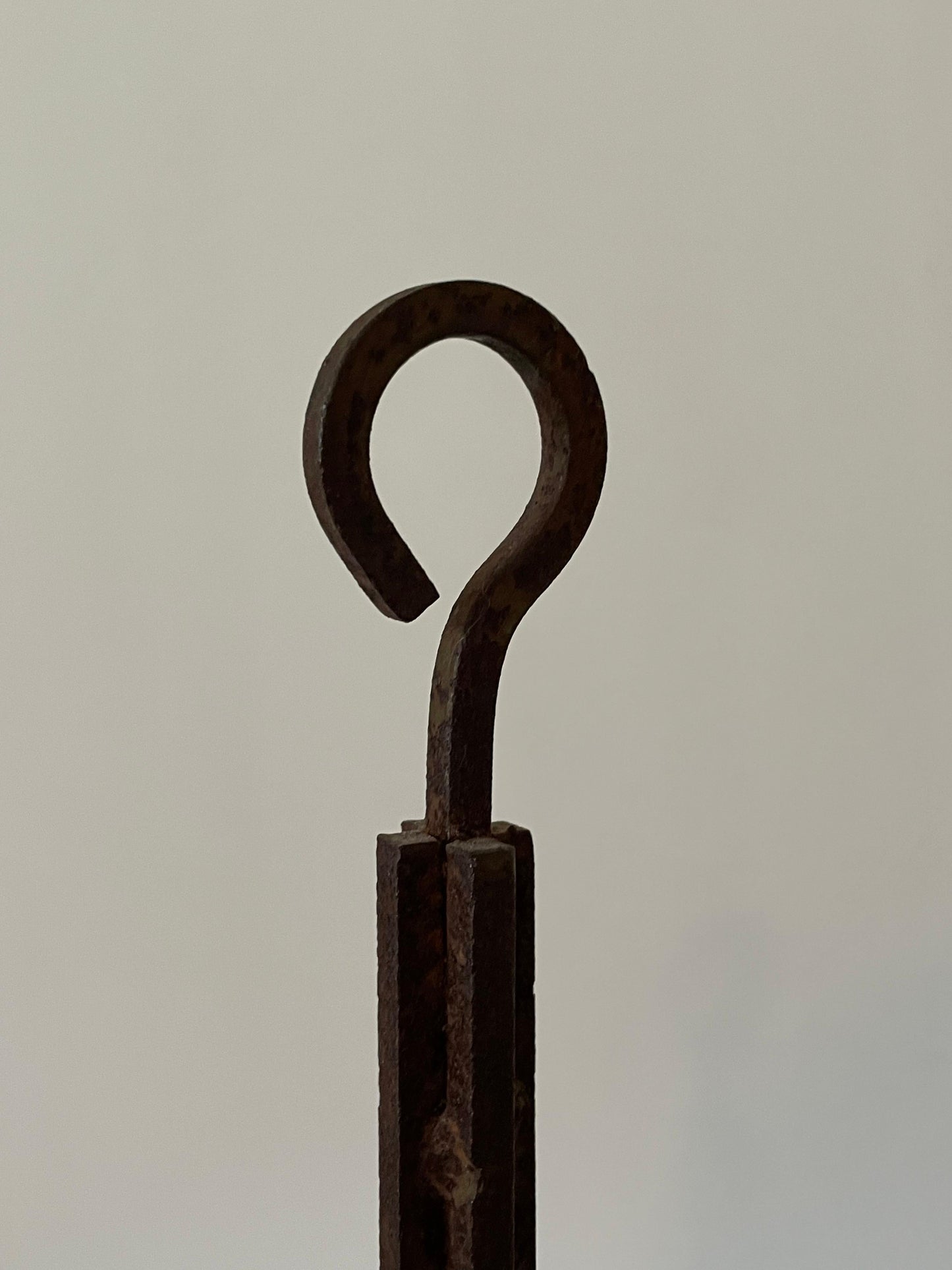 Frisman Vintage American Modernist Patinated Wrought Iron Candelbra