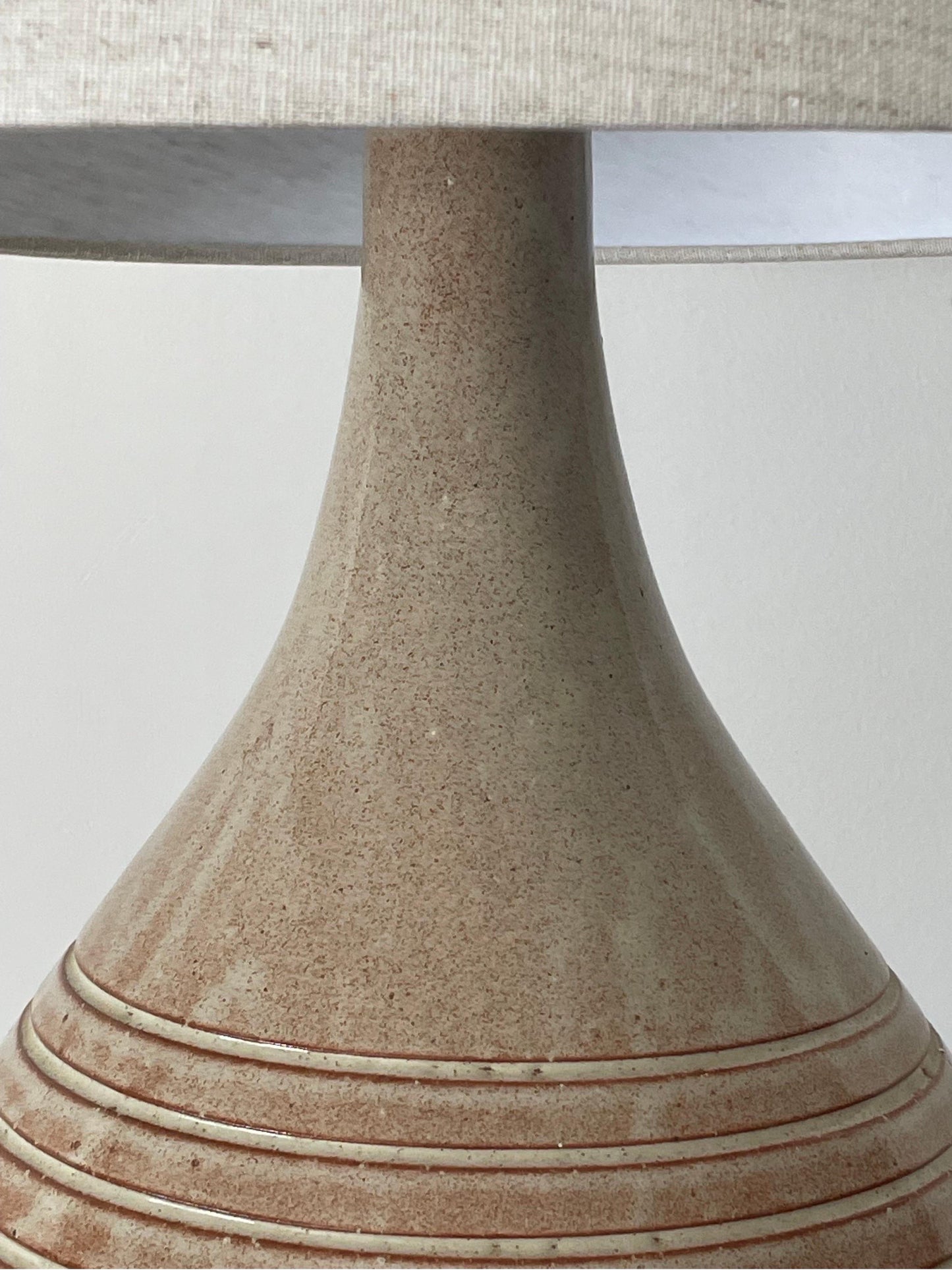 Frisman Vintage Large Martz Lamp by Jane and Gordon Martz, Rose/ Blush Ceramic