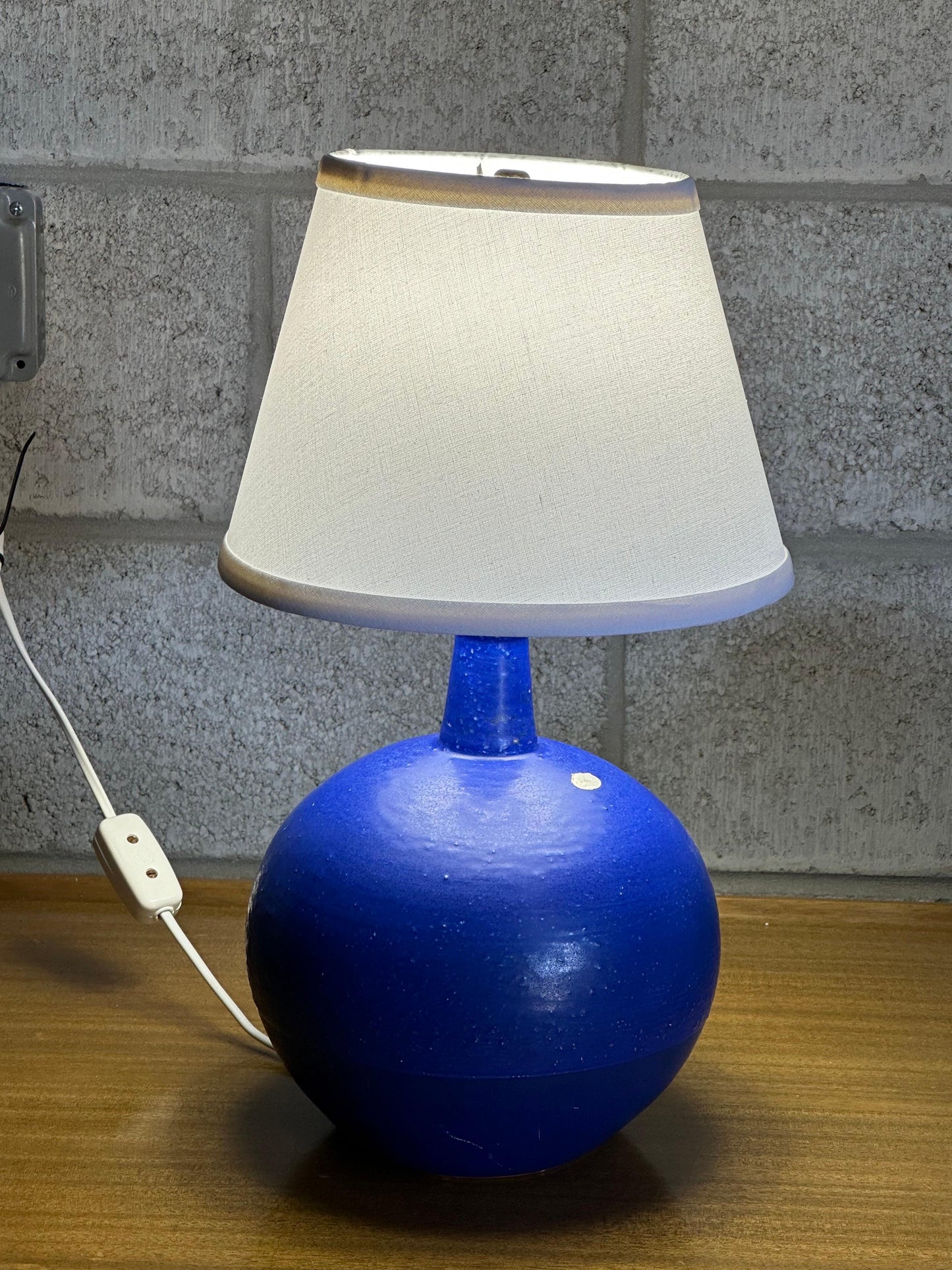Frisman Vintage Jerk Werkmäster Ceramic Table Lamp, Nittsjö Sweden, 1940s