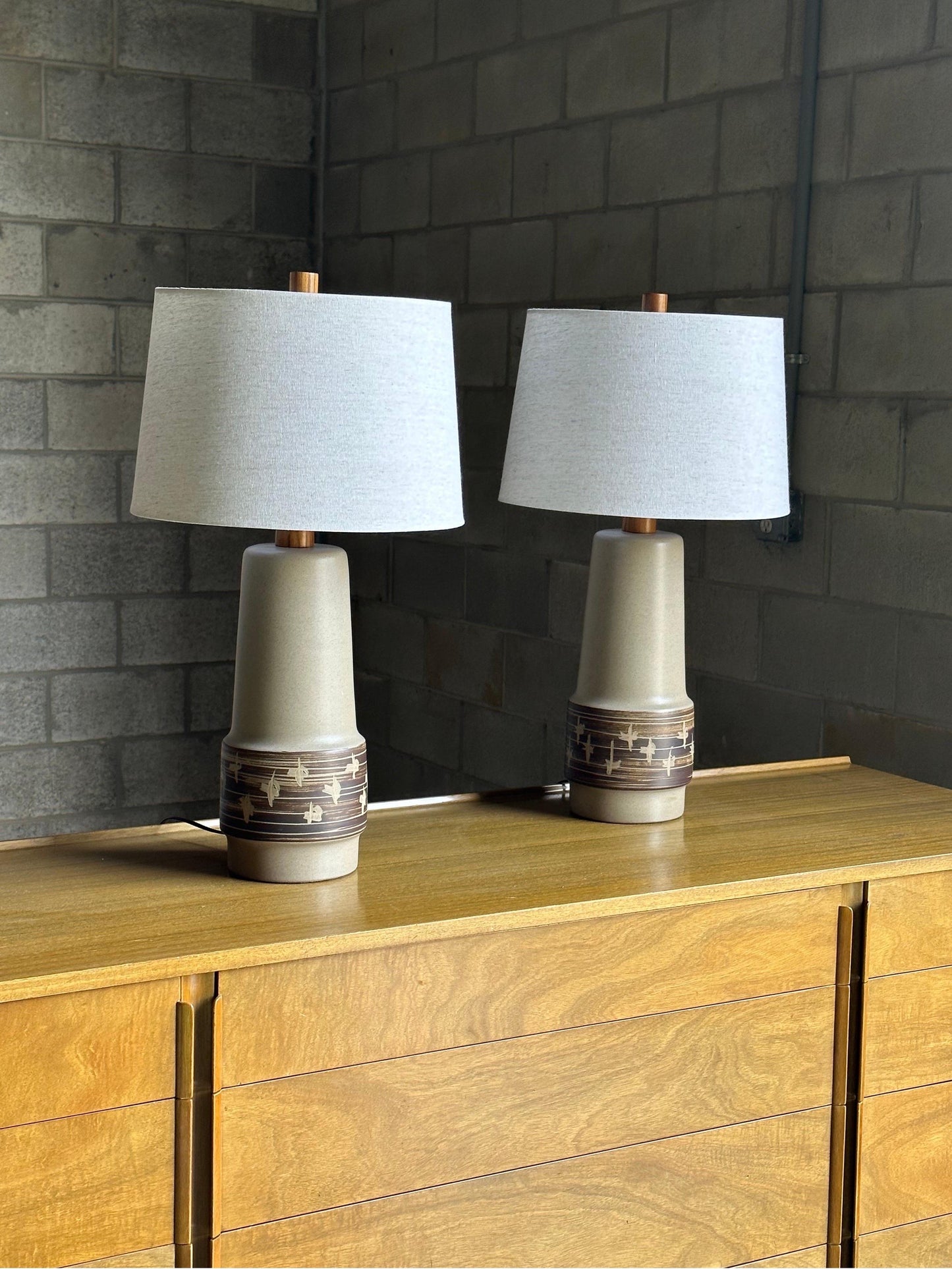 Frisman Vintage Large Table Lamps by Jane and Gordon Martz - a Pair