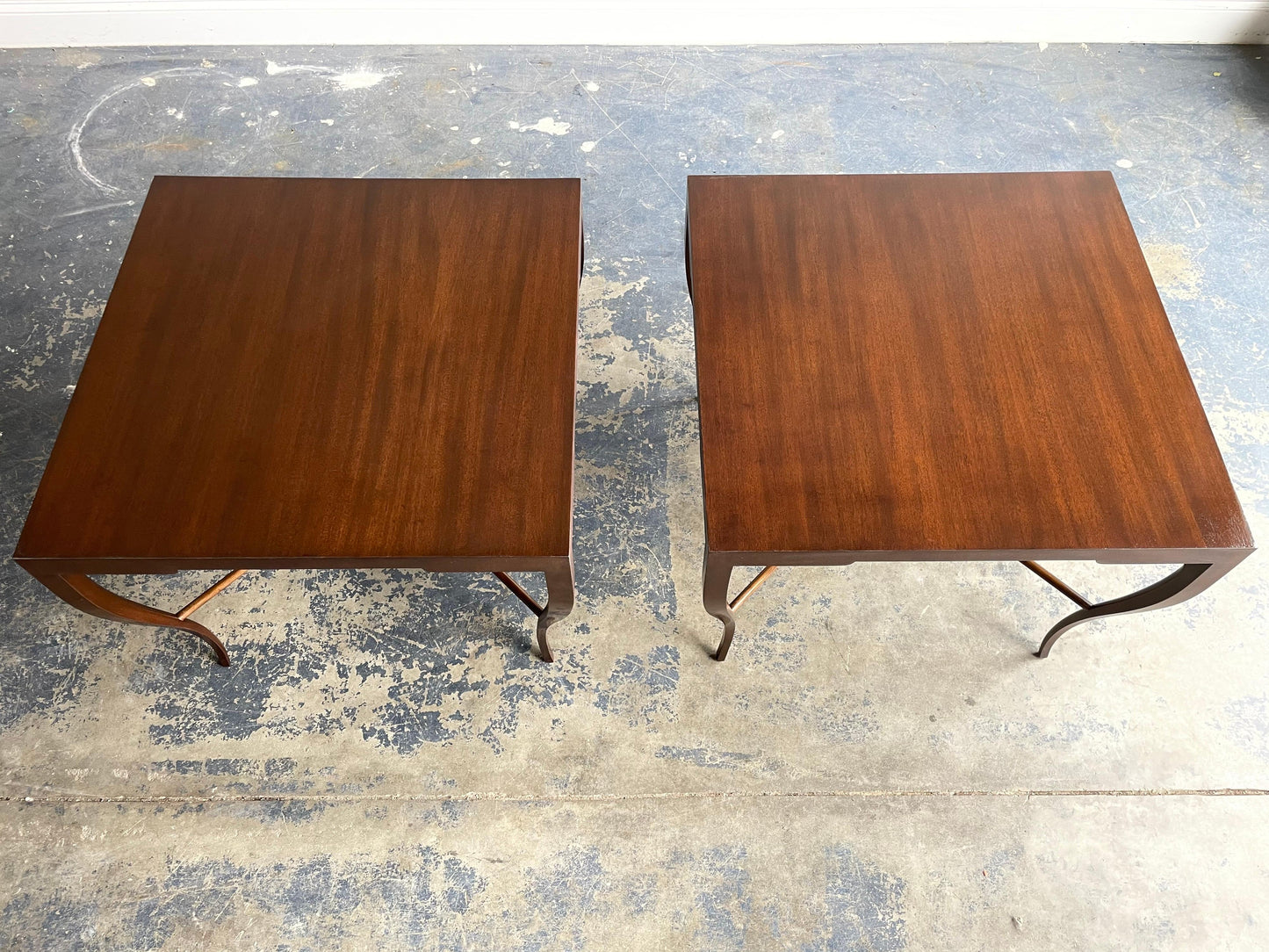 Frisman Vintage Tommi Parzinger Large Scale End Tables