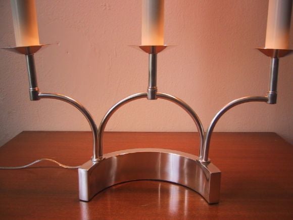 Frisman Vintage Lighted Tabletop Candelabra Silver Plated