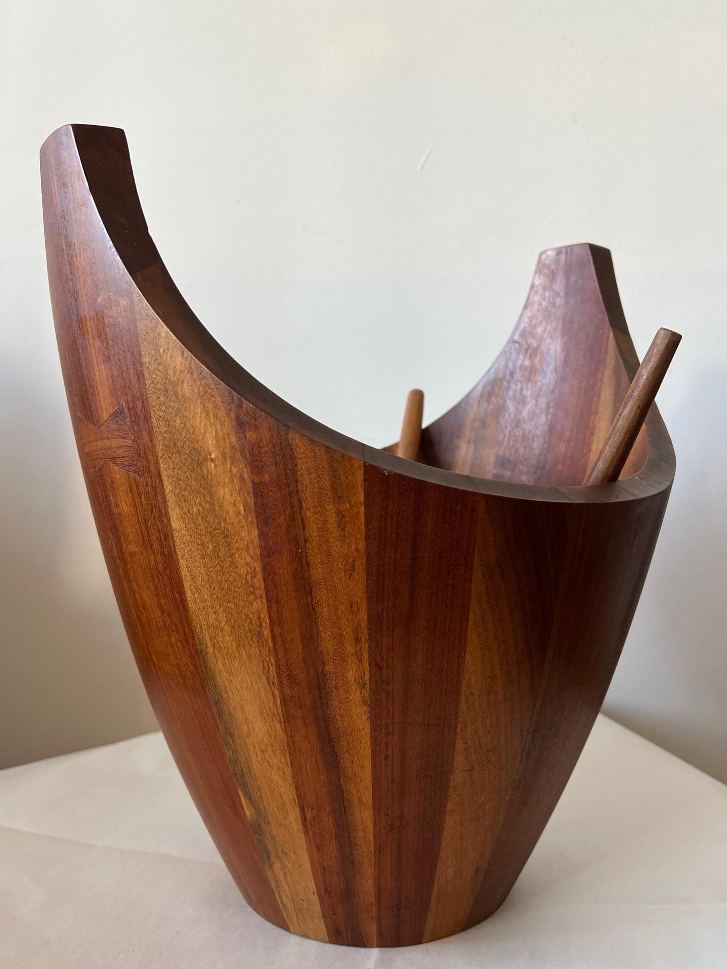 Frisman Vintage Unusual Teak Salad Bowl by Jens Quistgaard, Denmark